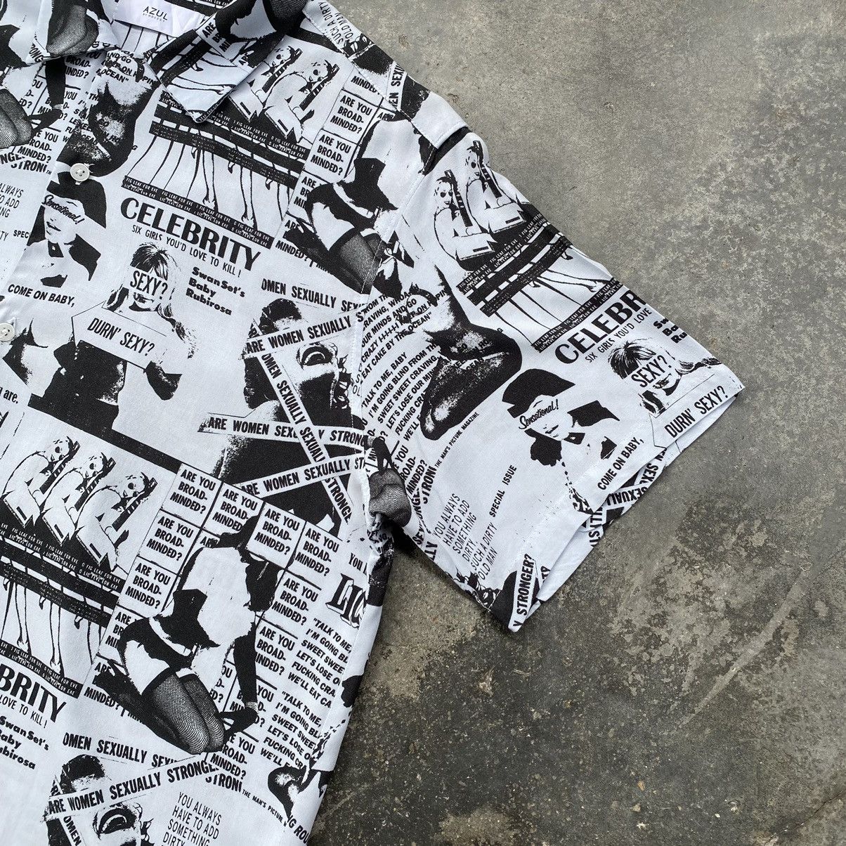 Japanese Brand Vintage Azul By Moussy Porn Button Ups Rayon Shirt Size US L / EU 52-54 / 3 - 3 Thumbnail