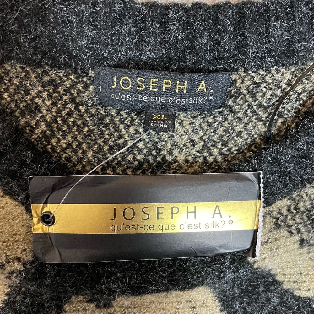 Other NWT New Joseph A Double Knit Poncho Sweater In Black Leopar Size XL / US 12-14 / IT 48-50 - 7 Thumbnail