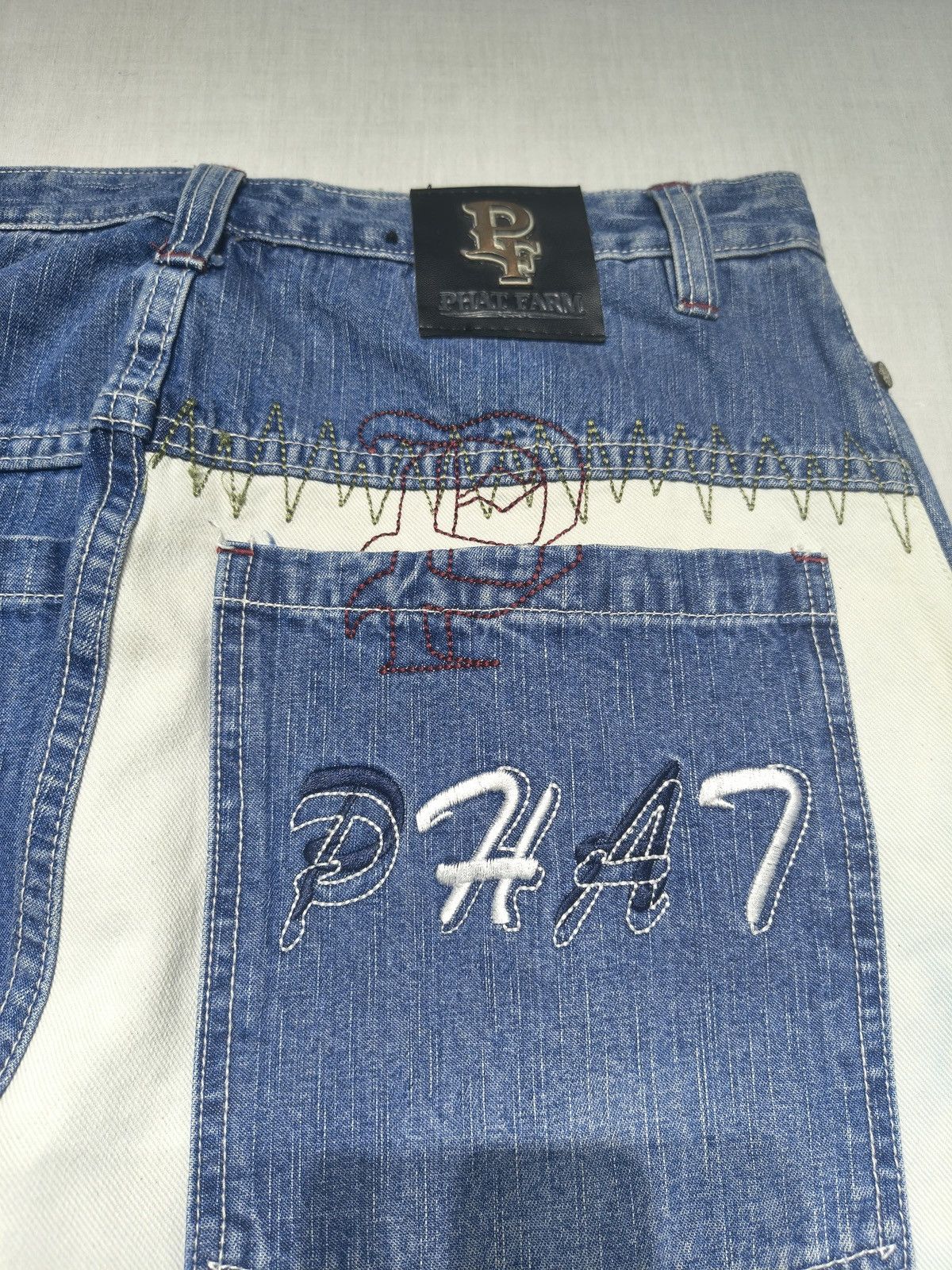 Southpole PHAT FARM INSANE PATCH WORK BAAGY JEANS 🚀(012) Size US 32 / EU 48 - 6 Thumbnail