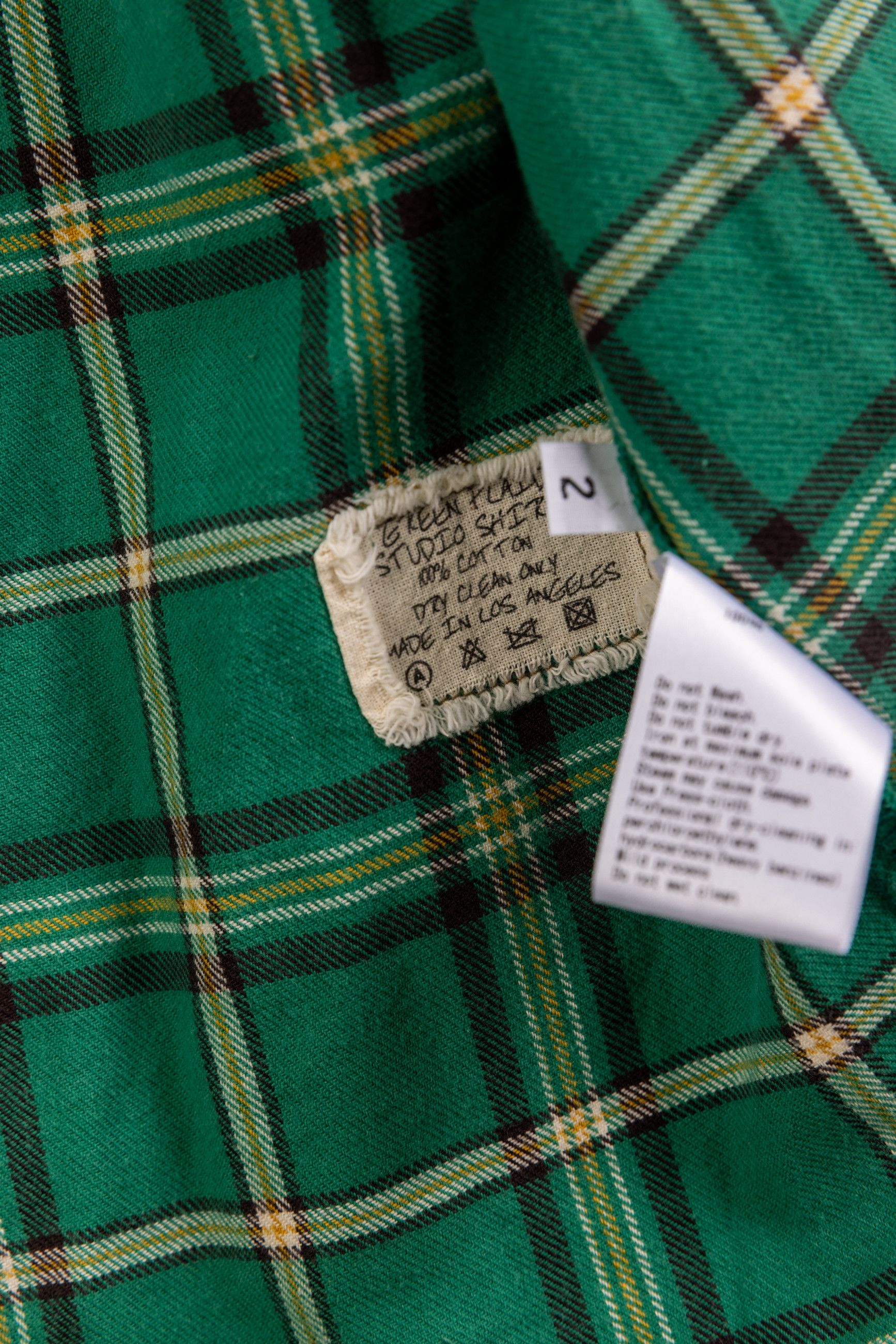 Greg Lauren Green flannel studio shirt Size US M / EU 48-50 / 2 - 6 Thumbnail