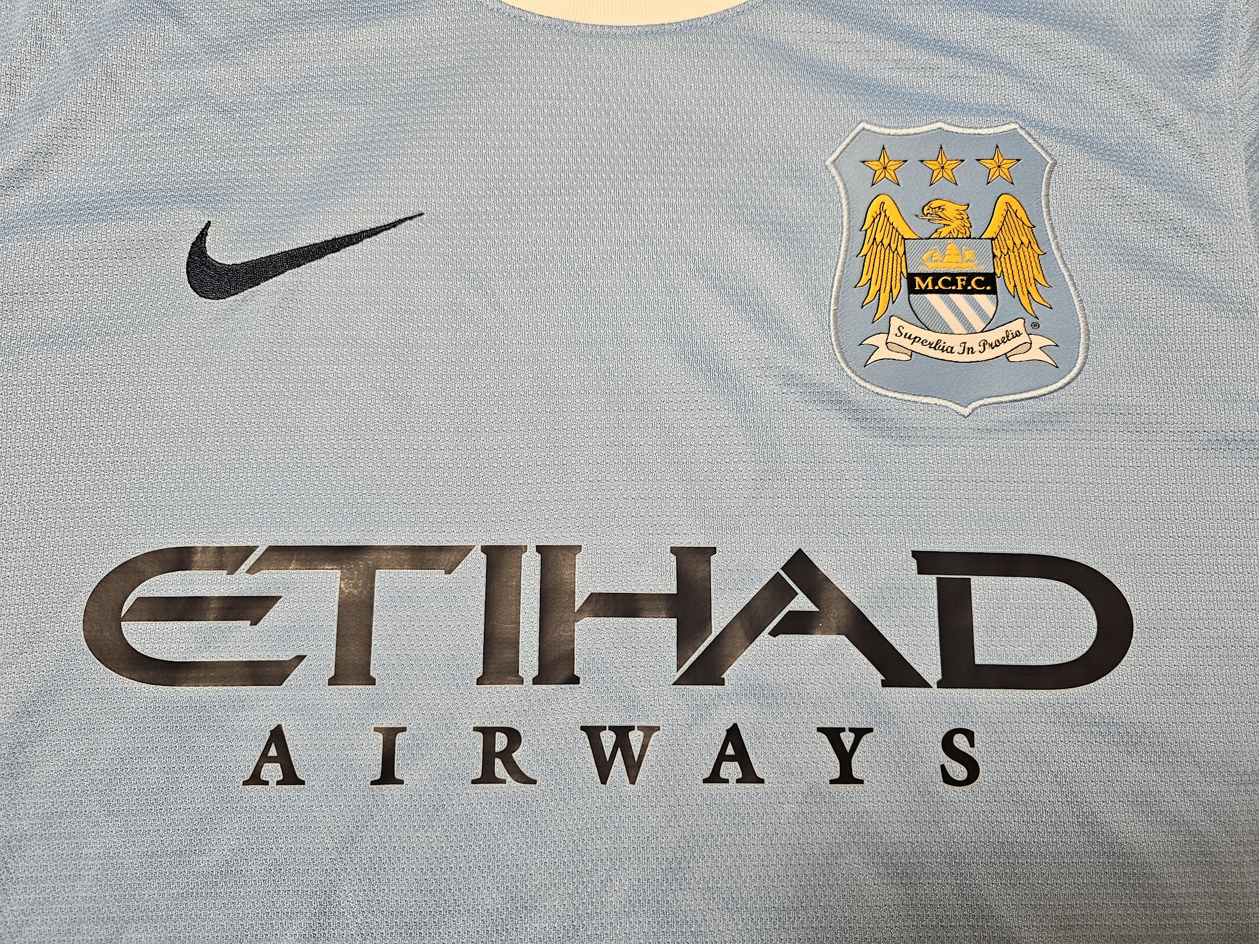 Nike × Vintage MANCHESTER CITY 2013 2014 HOME FOOTBALL SHIRT SOCCER JERSEY Size US M / EU 48-50 / 2 - 3 Thumbnail