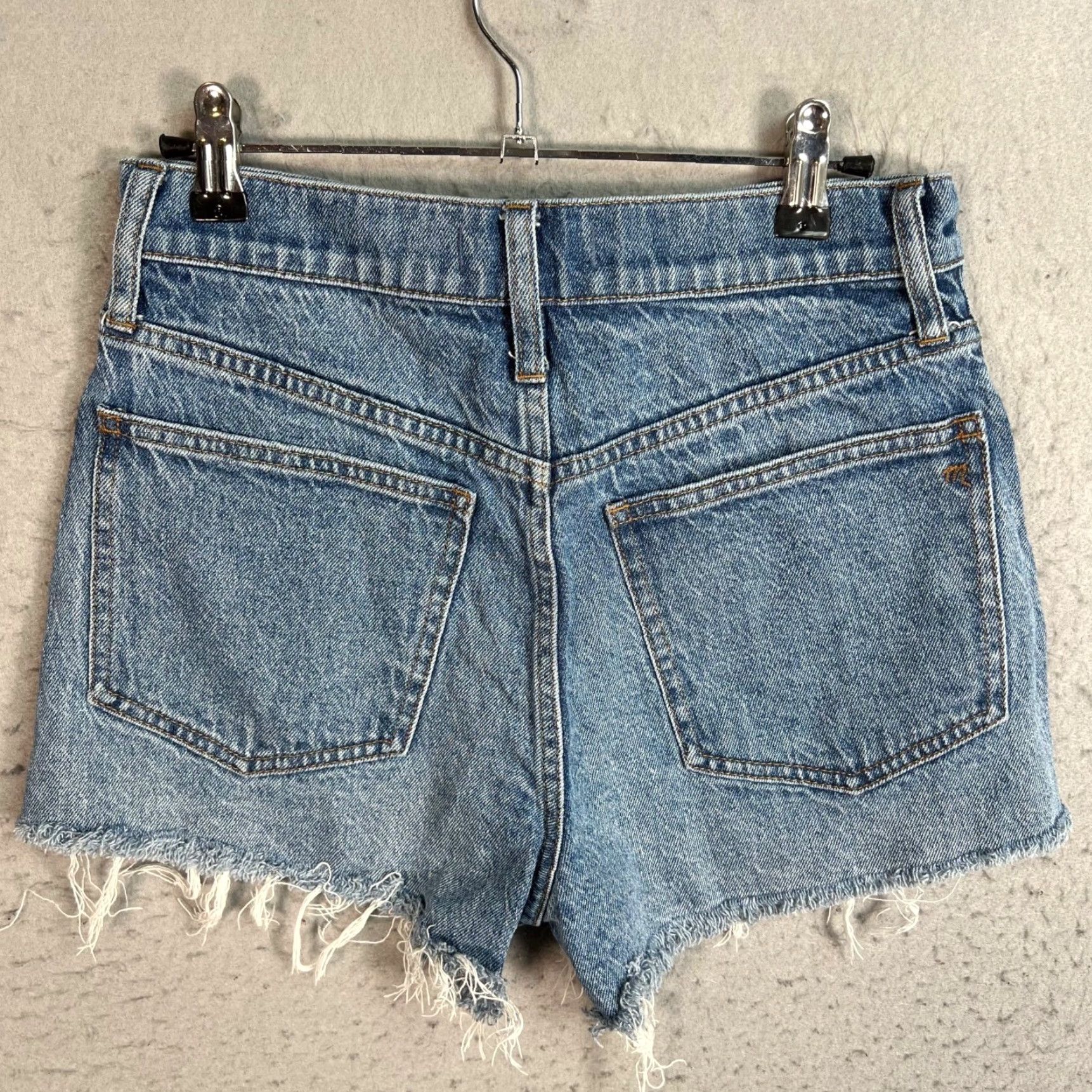 Madewell Madewell Womens Size 26 High-Rise Denim Cutoff Shorts Frayed Hem Blue Size 26" / US 2 / IT 38 - 2 Thumbnail