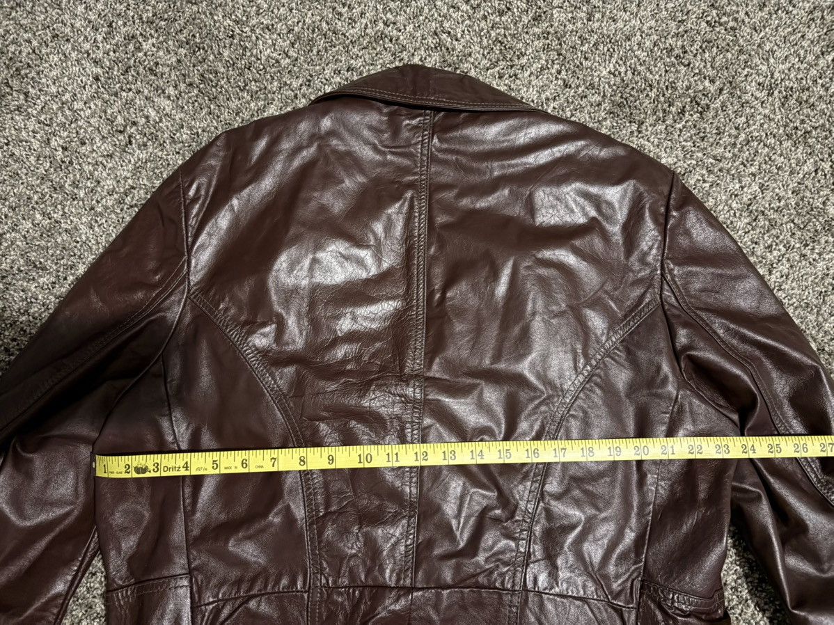 Vintage Vintage Gino Leathers Genuine Brown Leather Coat Size US M / EU 48-50 / 2 - 6 Thumbnail