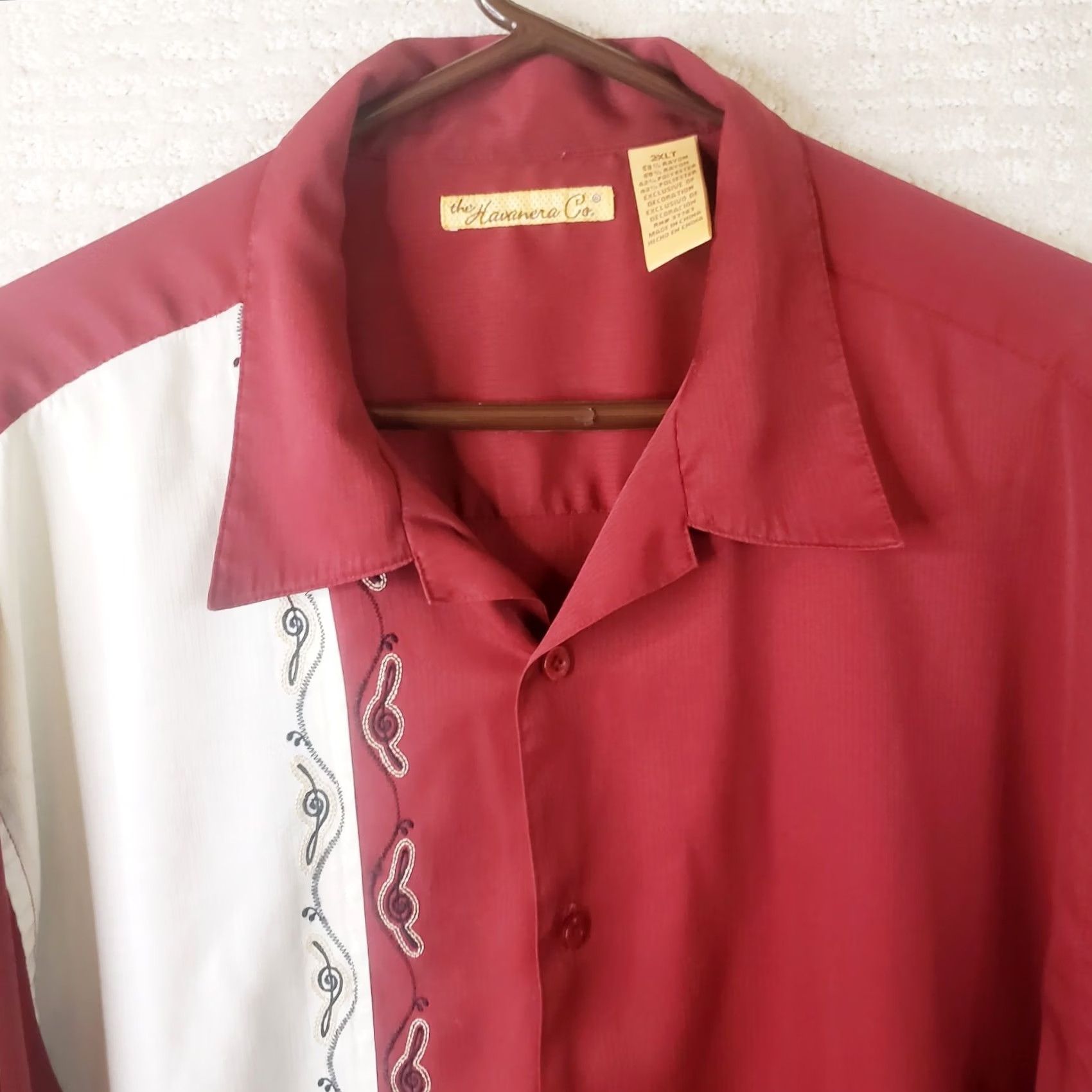 Vintage The Havanera Co. Shirt 2XLT Red White Embroidered Short Sleeve Button-Down Mens Shirt Hung Manual Size US XXL / EU 58 / 5 - 3 Thumbnail