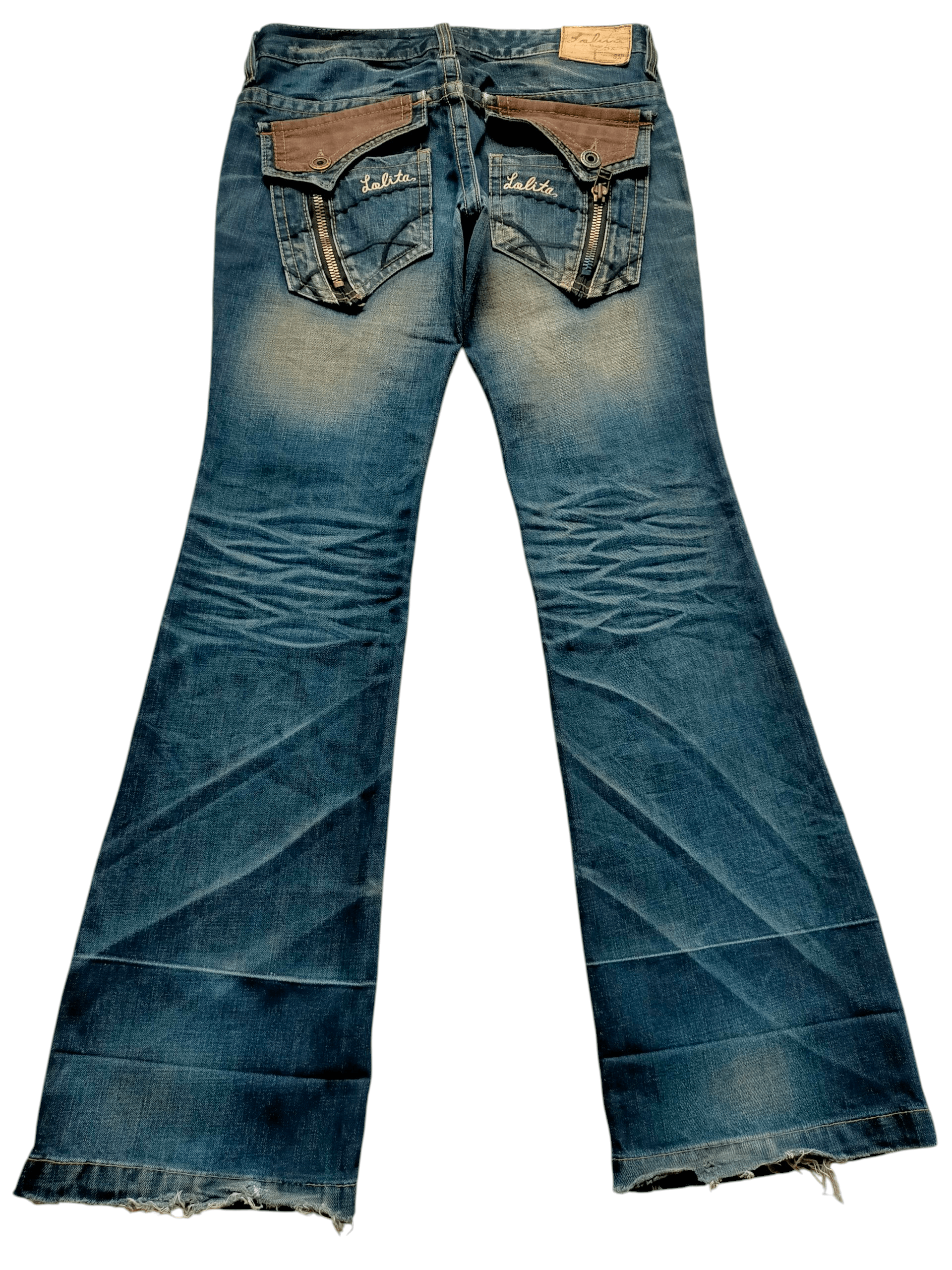 Flare Jeans Lolita Embroidered Multizipped Boot cut Denim