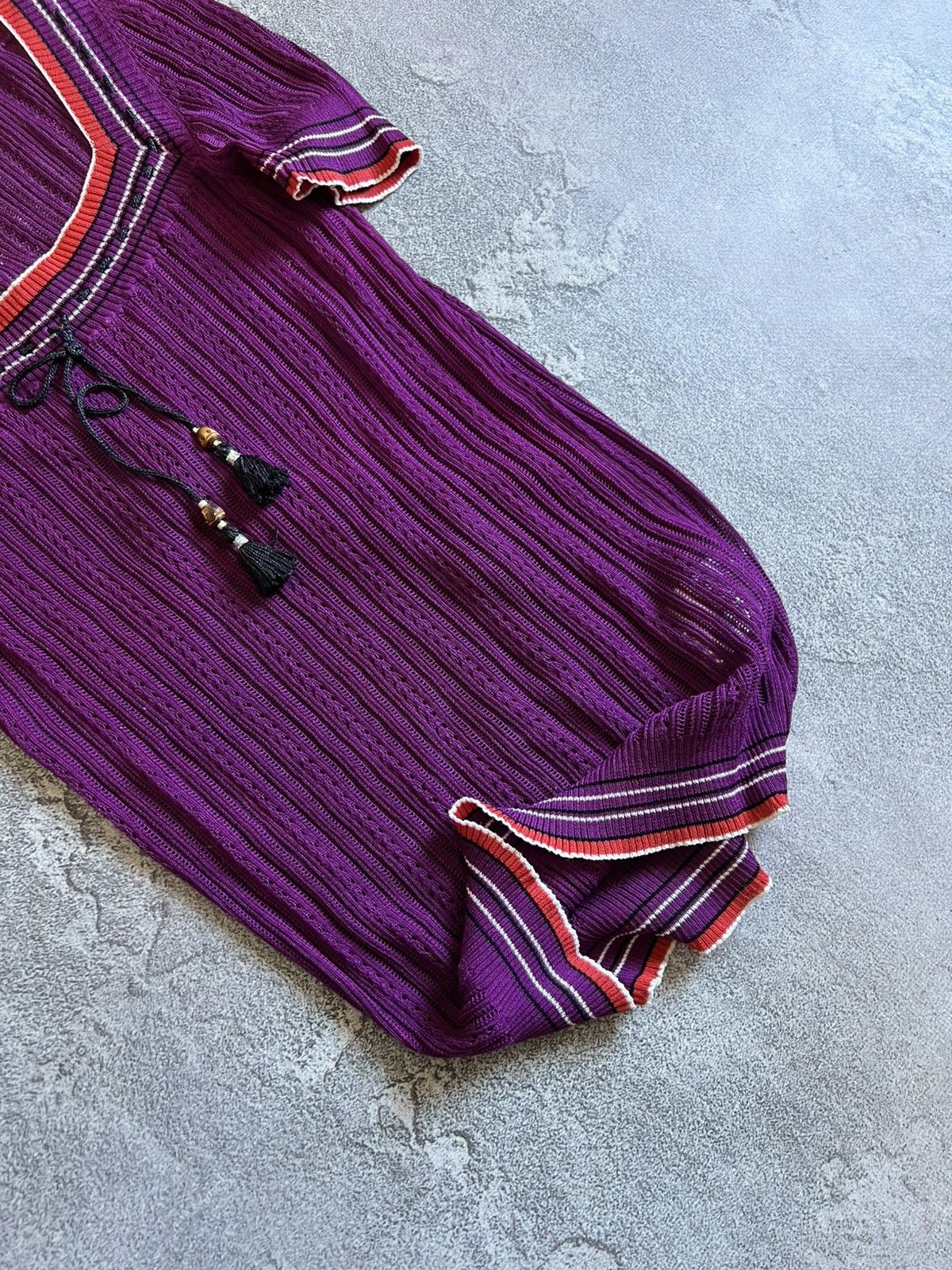 Gucci Gucci Purple Knit Top Short Sleeve Size M Blouse T Shirt Size M / US 6-8 / IT 42-44 - 3 Thumbnail