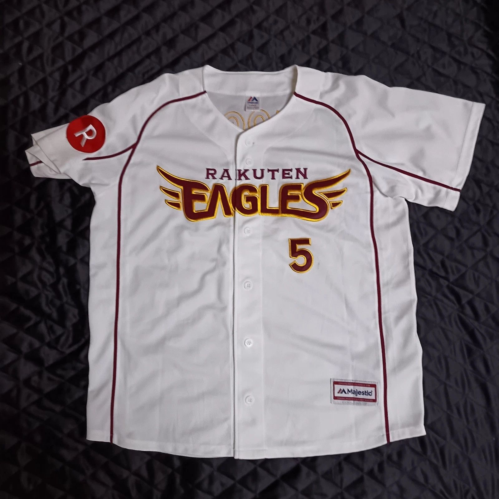 Majestic Rakuten Eagles Eigoro Mogi NPB Japanese Baseball Jersey Size US L / EU 52-54 / 3 - 1 Thumbnail