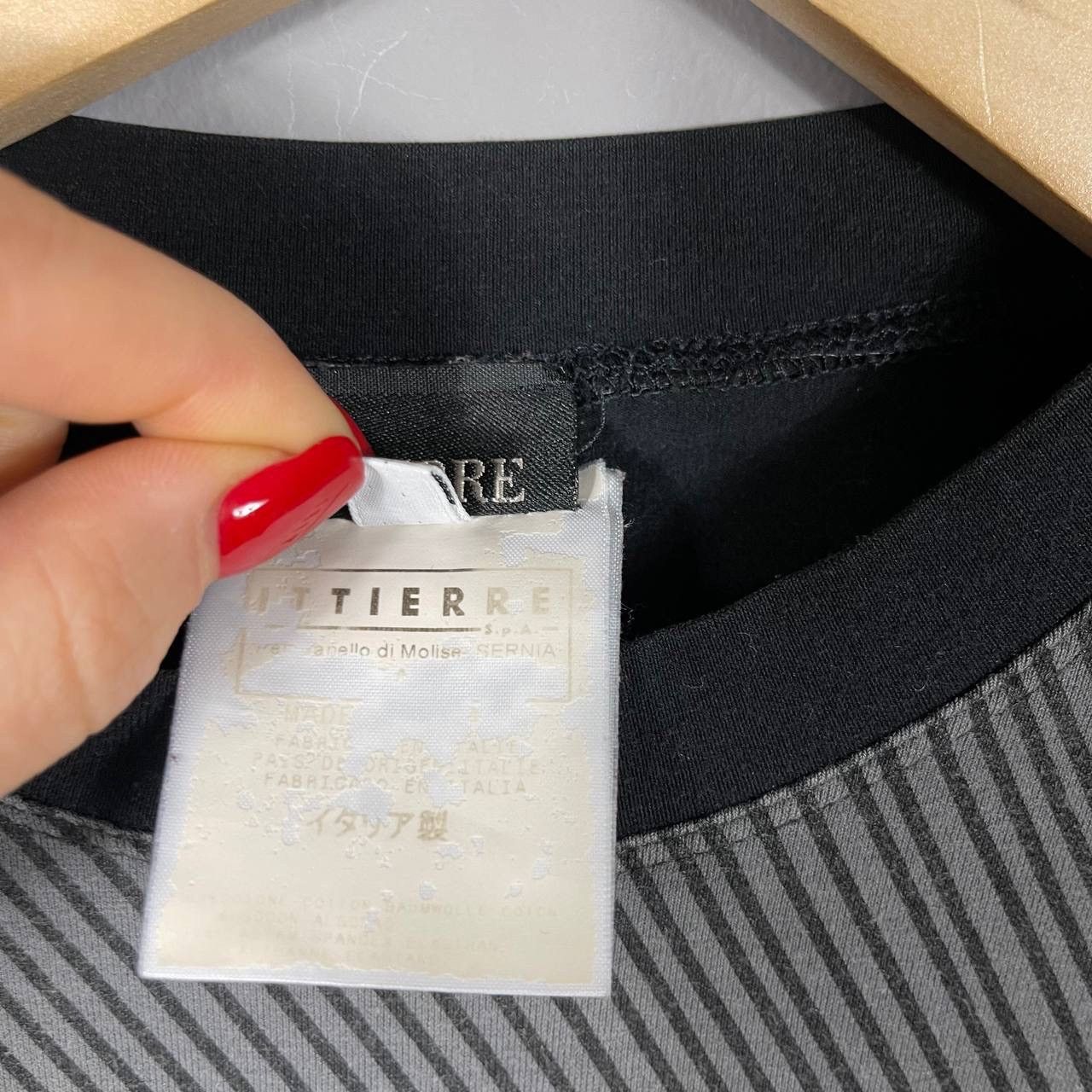 Gianfranco Ferre × Vintage Gianfranco Ferré Striped Logo Long Sleeve Tee Size US M / EU 48-50 / 2 - 3 Thumbnail