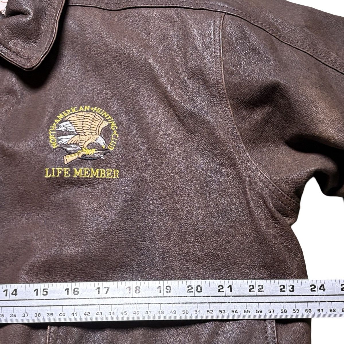 Other Vintage A-2 Brown Leather Bomber Jacket Flight L Size US L / EU 52-54 / 3 - 5 Thumbnail