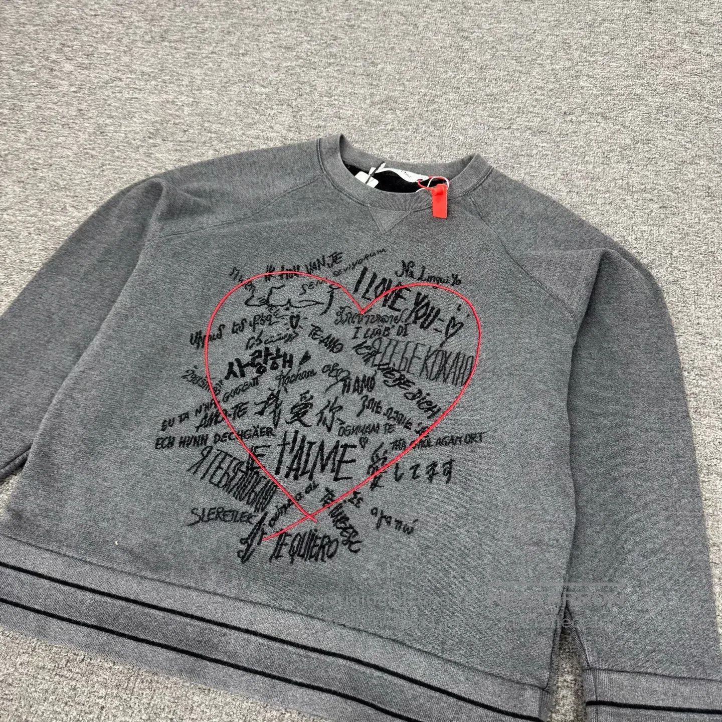 Dior Dior Love-themed slogan graffiti; round-neck hoodie| Size M / US 6-8 / IT 42-44 - 3 Thumbnail
