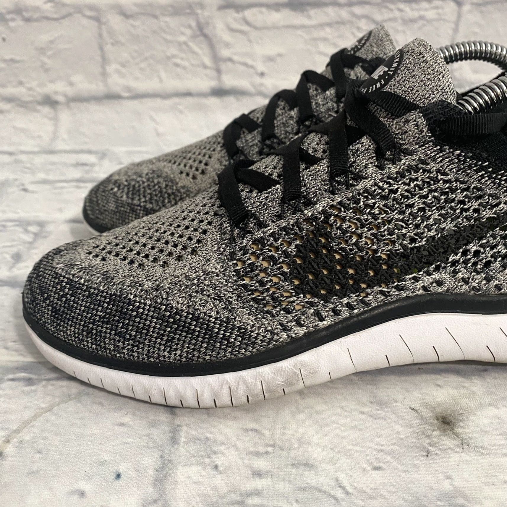 Nike Nike Free RN Flyknit 2018 Oreo Sneaker Size US 6 / IT 36 - 7 Thumbnail