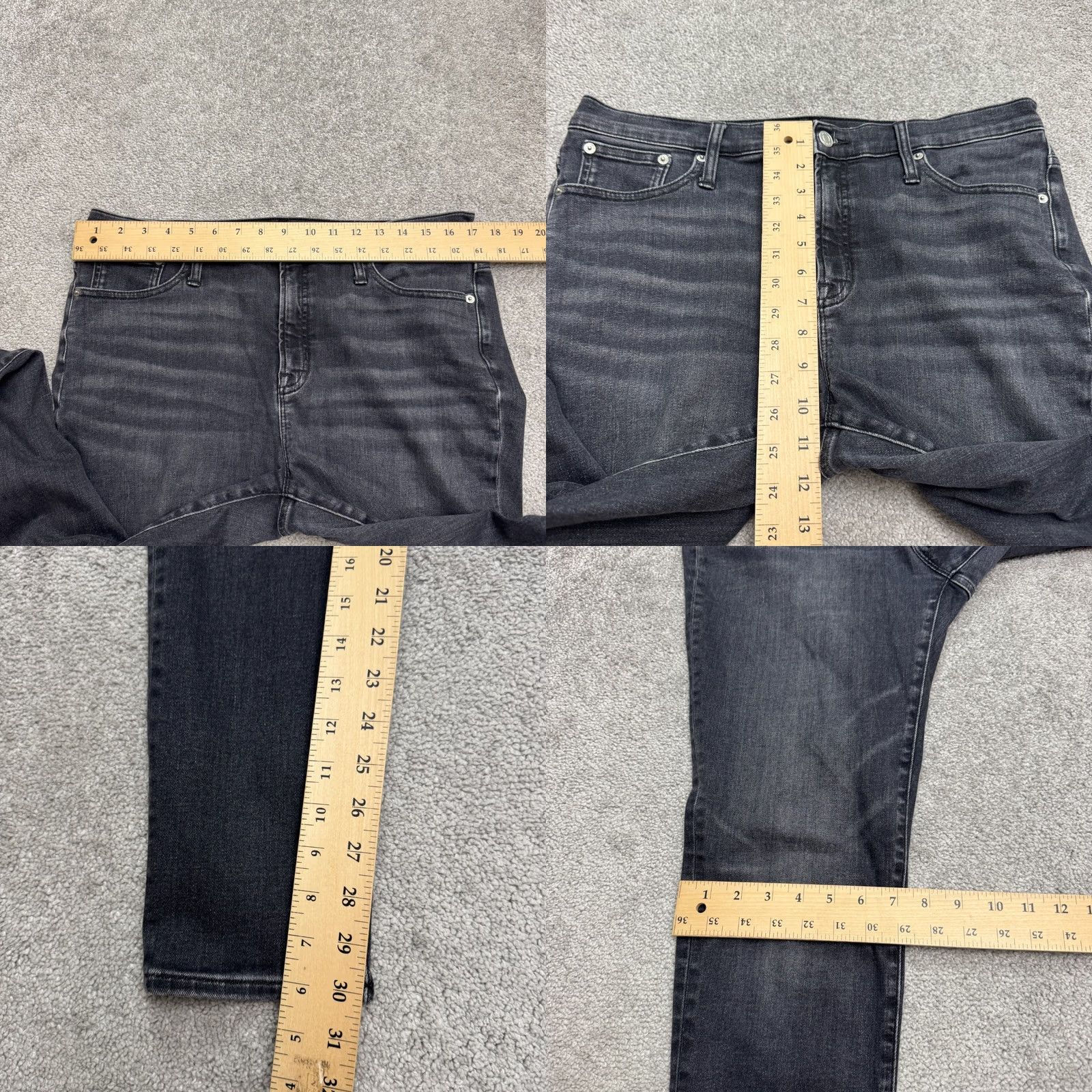 J.Crew J.Crew Jeans 9" Toothpick Skinny Denim Women 32 Tall Black Dark Wash Stretch Size 24" / US 00 / IT 34 - 9 Thumbnail