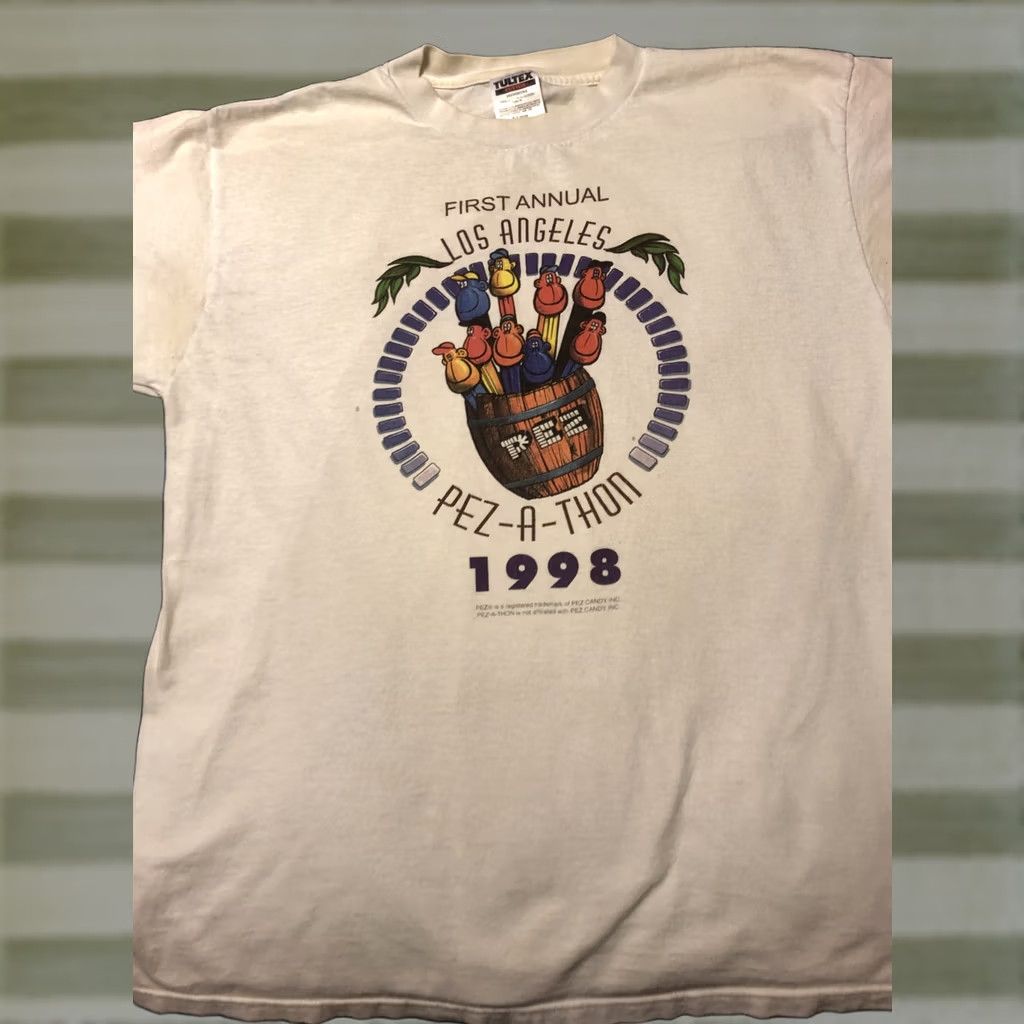 Tultex VINTAGE PEZ Shirt 1998 Los Angeles Pez Convention XL Size US XL / EU 56 / 4 - 1 Thumbnail