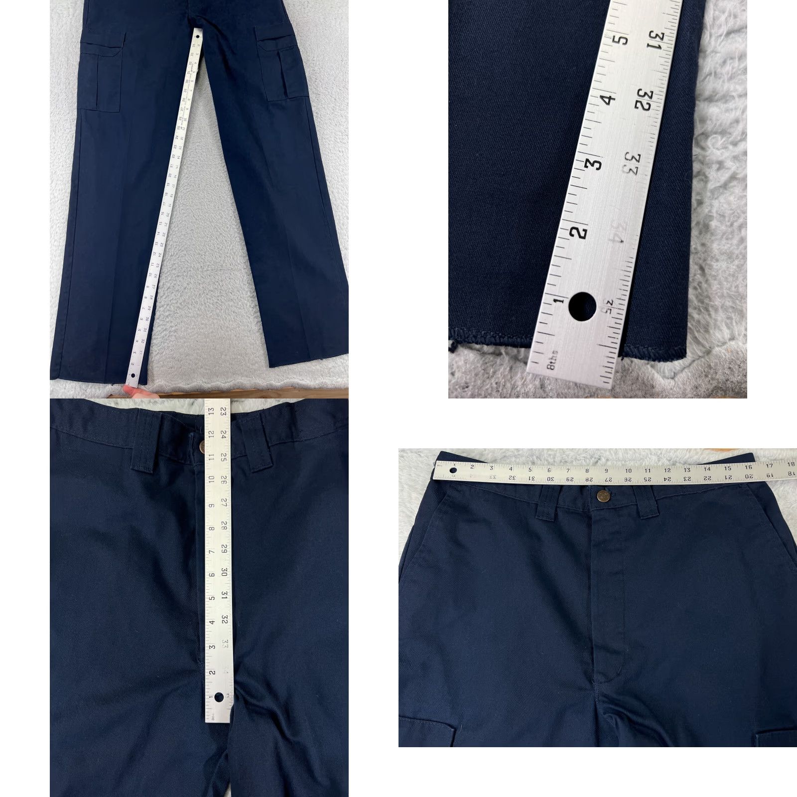 Vintage Reed Mens Blue Beige Cargo Uniform Polyester Blend Workwear Pants 36 Inseam Rise Reed Pants Mens 36 Beige Blue Cargo Workwear Trades Flex Size US 36 / EU 52 - 8 Thumbnail
