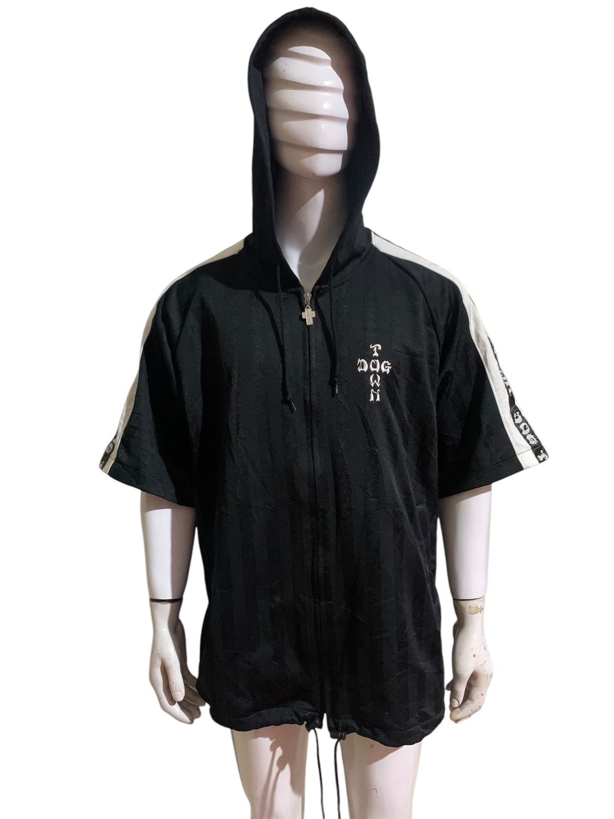 Shorty's Skateboards Vintage Dogtown taped cross logo skate short hoodie Size US XL / EU 56 / 4 - 4 Thumbnail