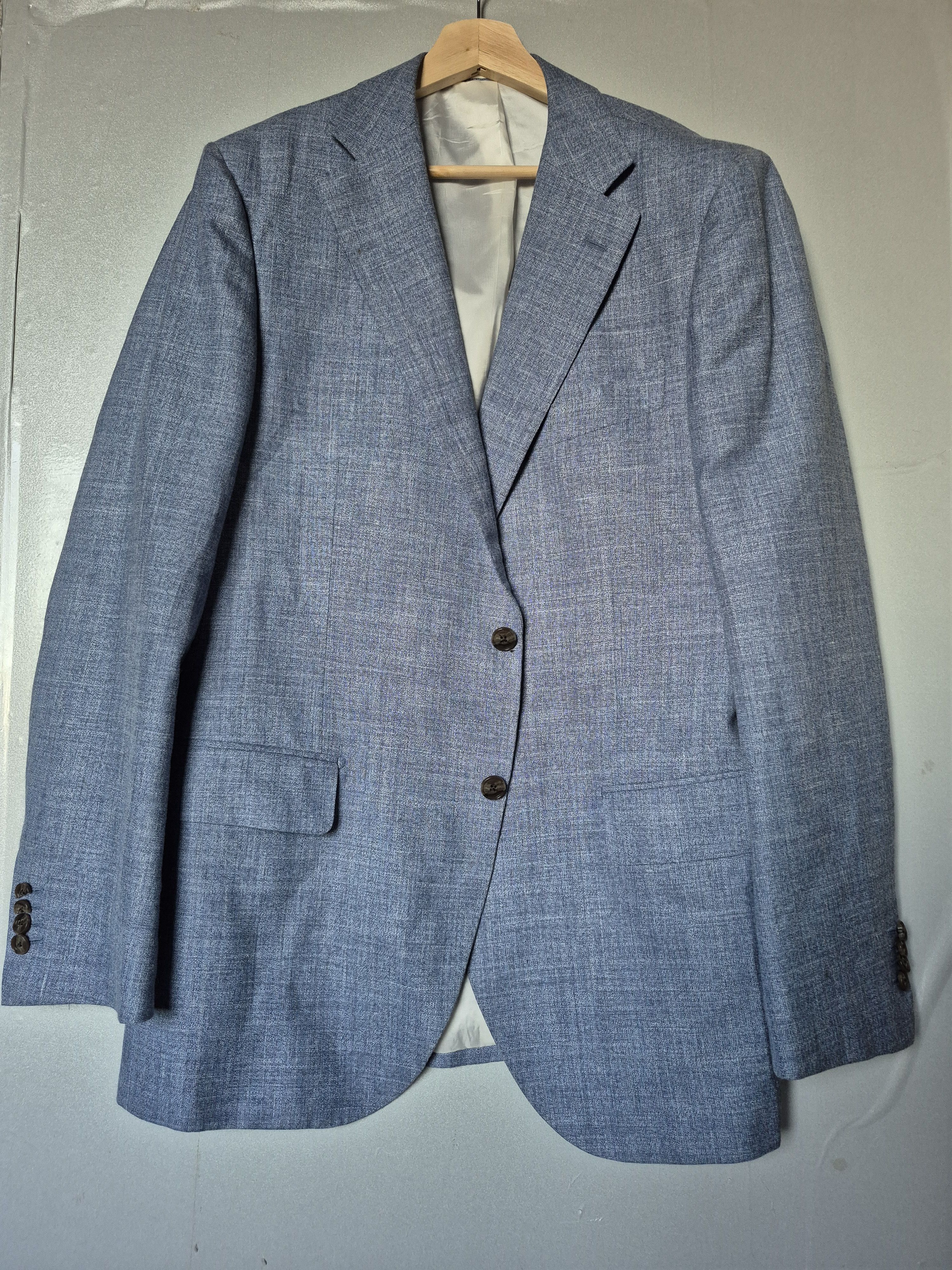 Suitsupply SUITSUPPLY Lazio Men's Suit Slim Blue Size EU 54 USA/UK44 Size 44R - 3 Thumbnail