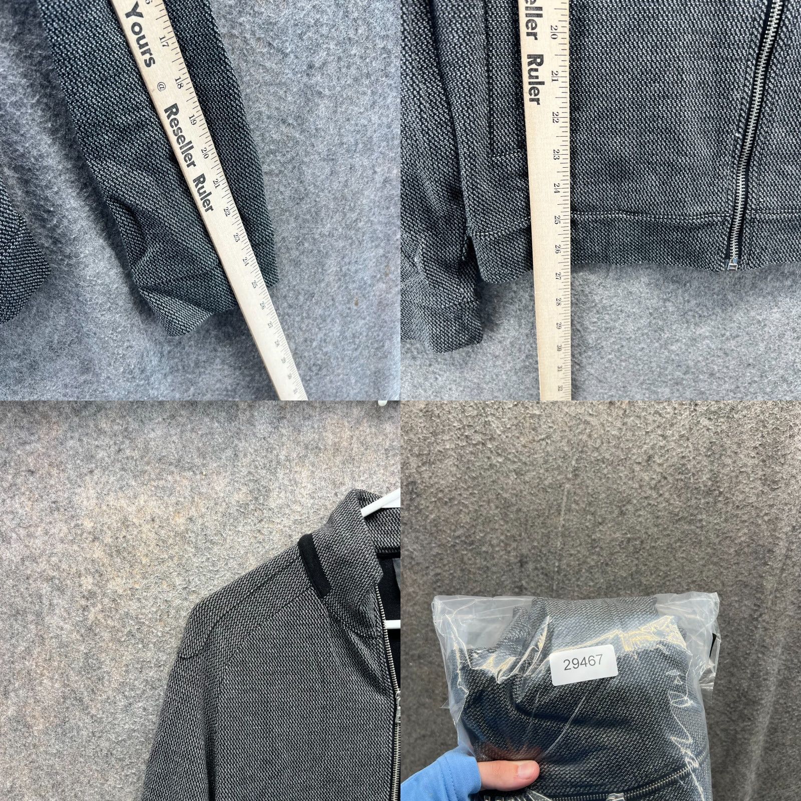 Armani Exchange VINTAGE Armani Exchange Jacket Mens Medium Gray Full Zip Fleece Bomber Sweater Navy? Size US M / EU 48-50 / 2 - 8 Thumbnail