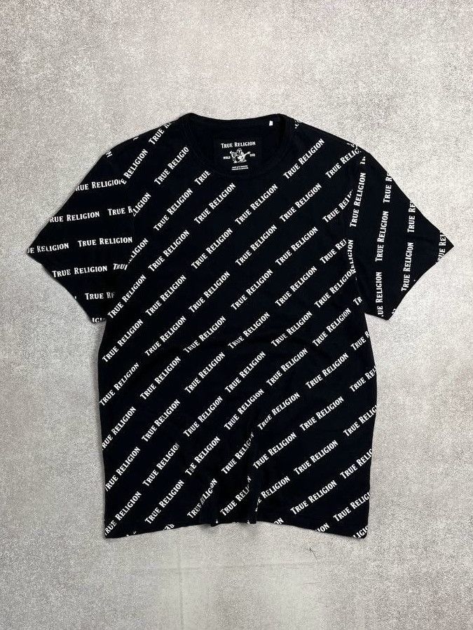True Religion Vintage True Religion Monogram Boxy T-shirt M Size US M / EU 48-50 / 2 - 1 Thumbnail