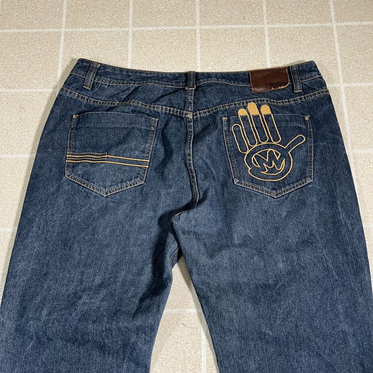 Other Miskeen Jeans 40x32 Baggy Denim Wide Leg Embroidered y2k Size US 40 / EU 56 - 2 Thumbnail