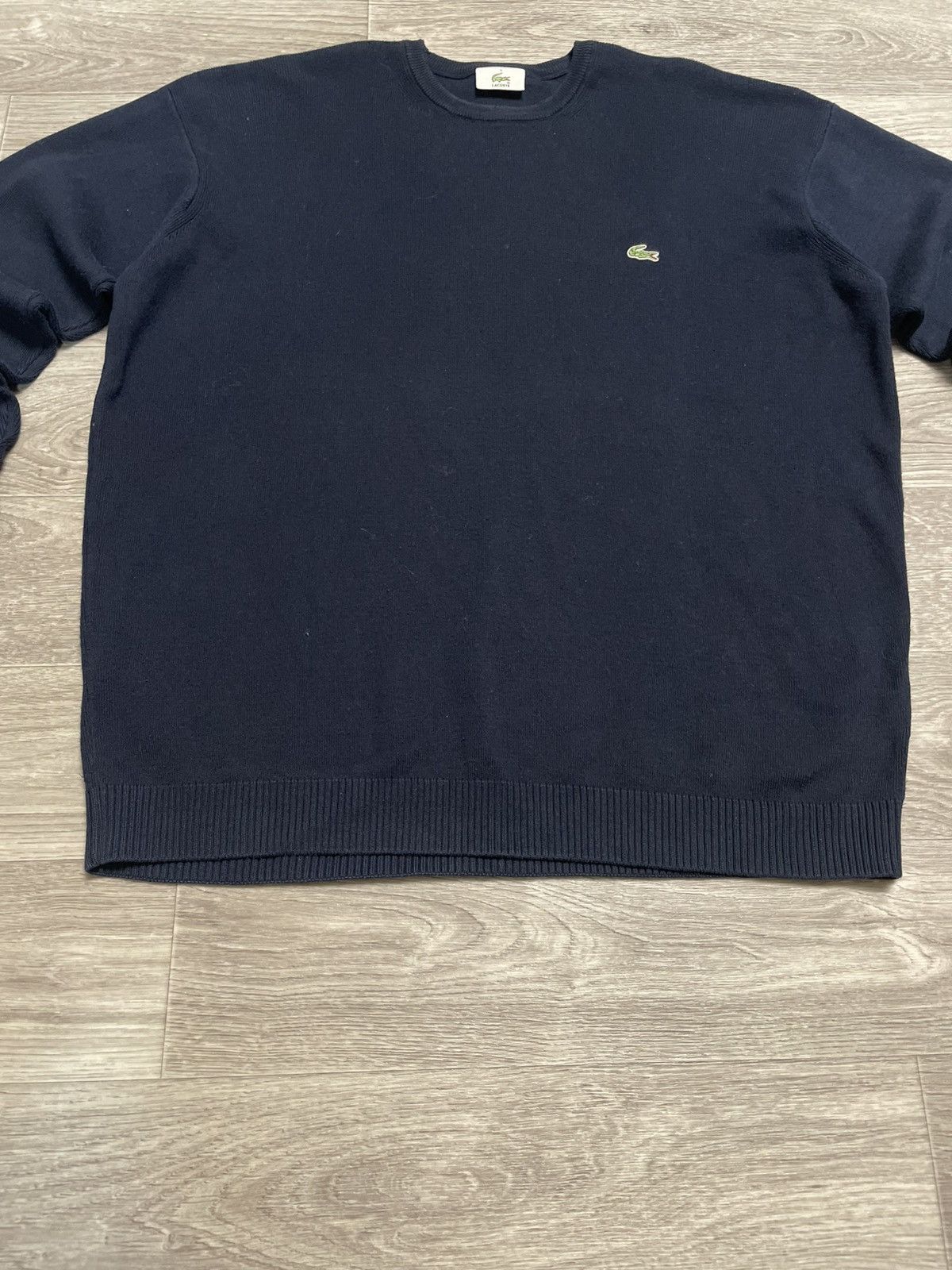 Lacoste Vintage Lacoste Navy Blue Cotton Sweater Size US L / EU 52-54 / 3 - 3 Thumbnail
