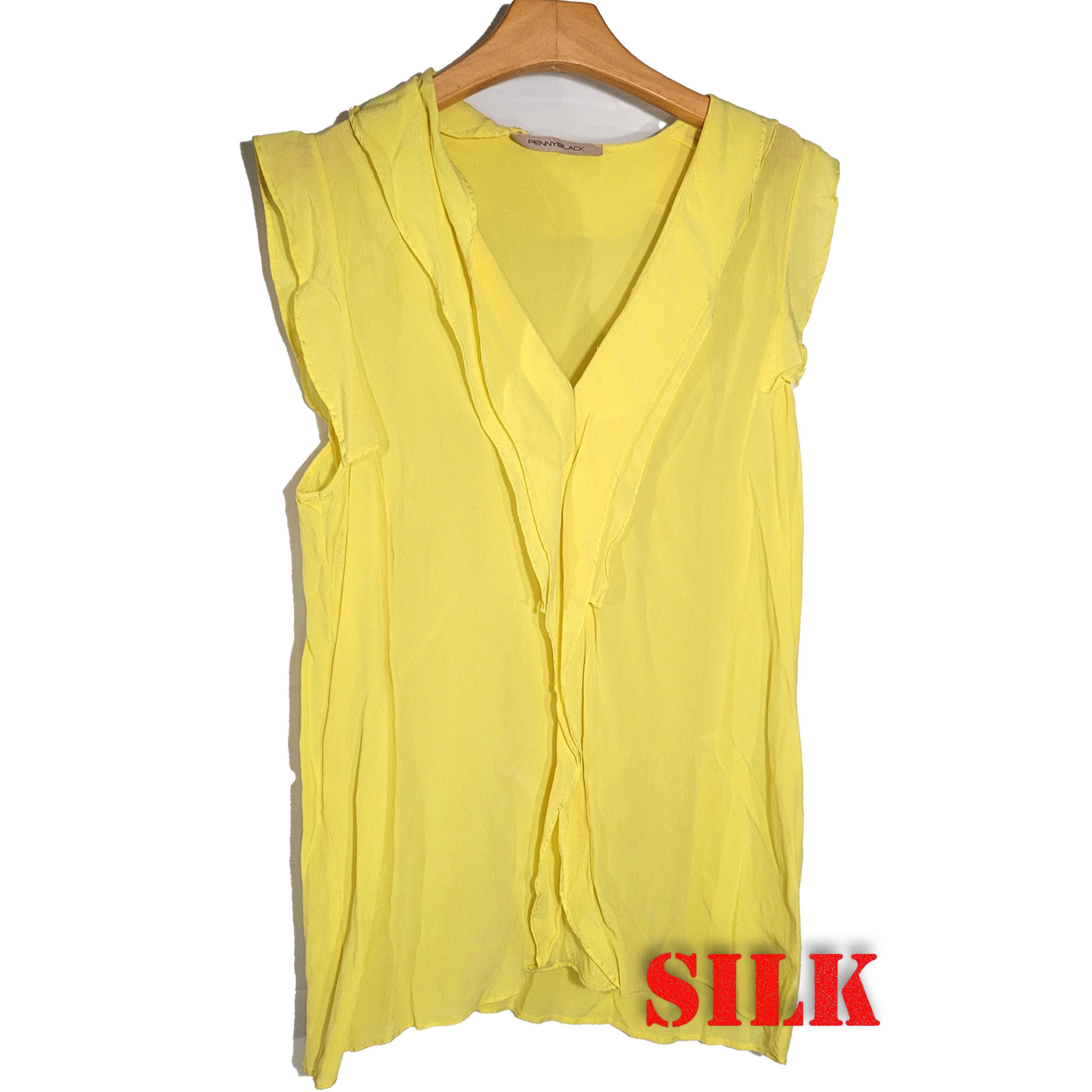 Other Women's 100% Silk Size M Sleeveless Tank Top SCK255 Size M / US 6-8 / IT 42-44 - 1 Thumbnail
