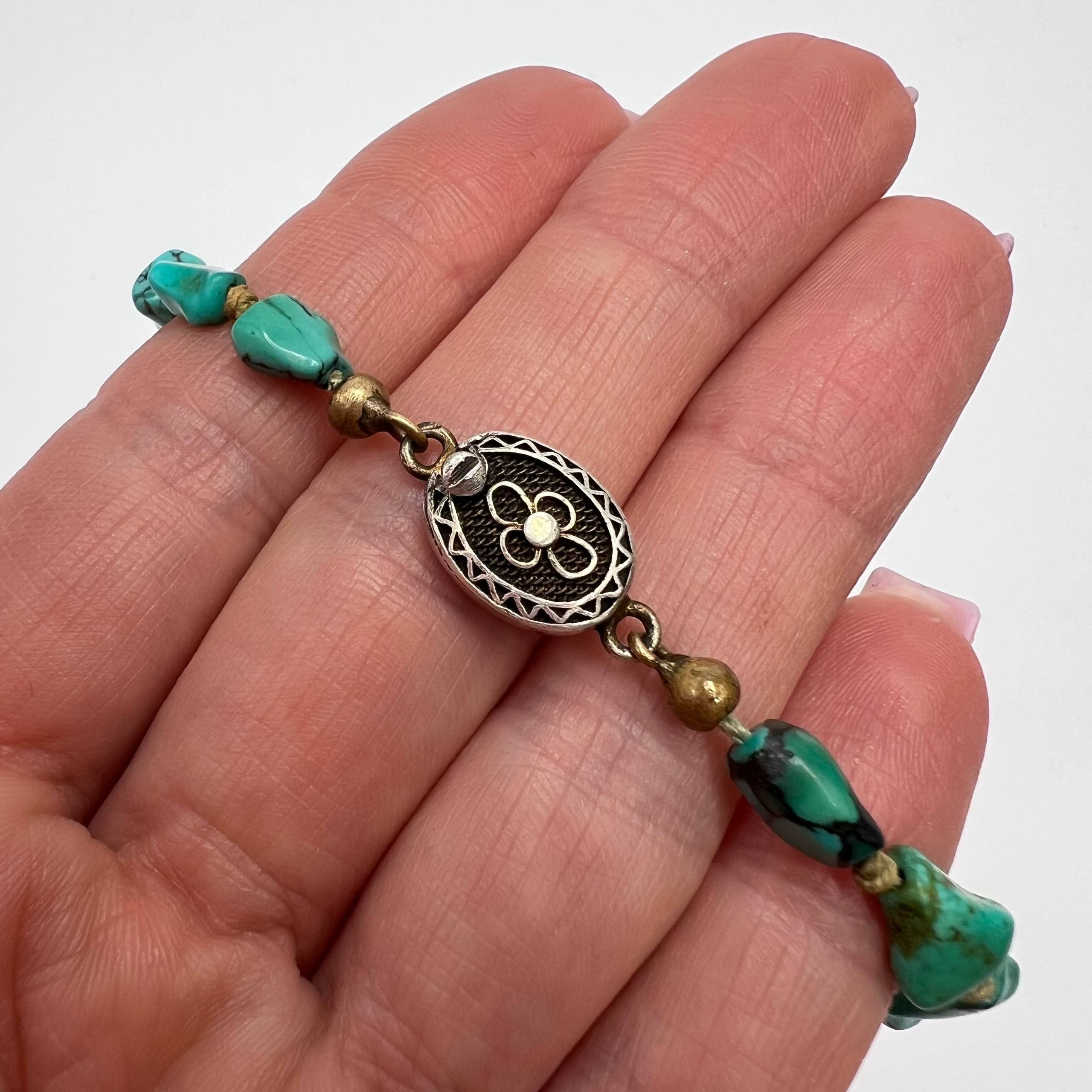 Vintage Vintage Turquoise Necklace Erik Poul Fenster Natural 22g Size ONE SIZE - 9 Thumbnail