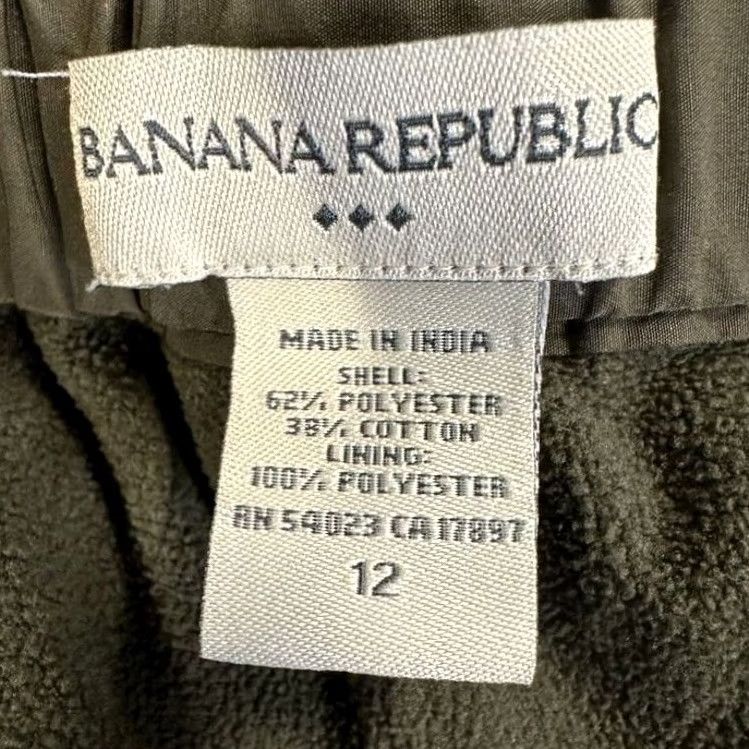 Banana Republic Banana Republic Snow Pants Womens 12 Green Lined Mid-Rise Drawstring Pockets Elastic Waist Outdoor Ski Hiking Wide-Leg Softshell Mens Womens Girls Size 34" / US 12 / IT 48 - 3 Thumbnail
