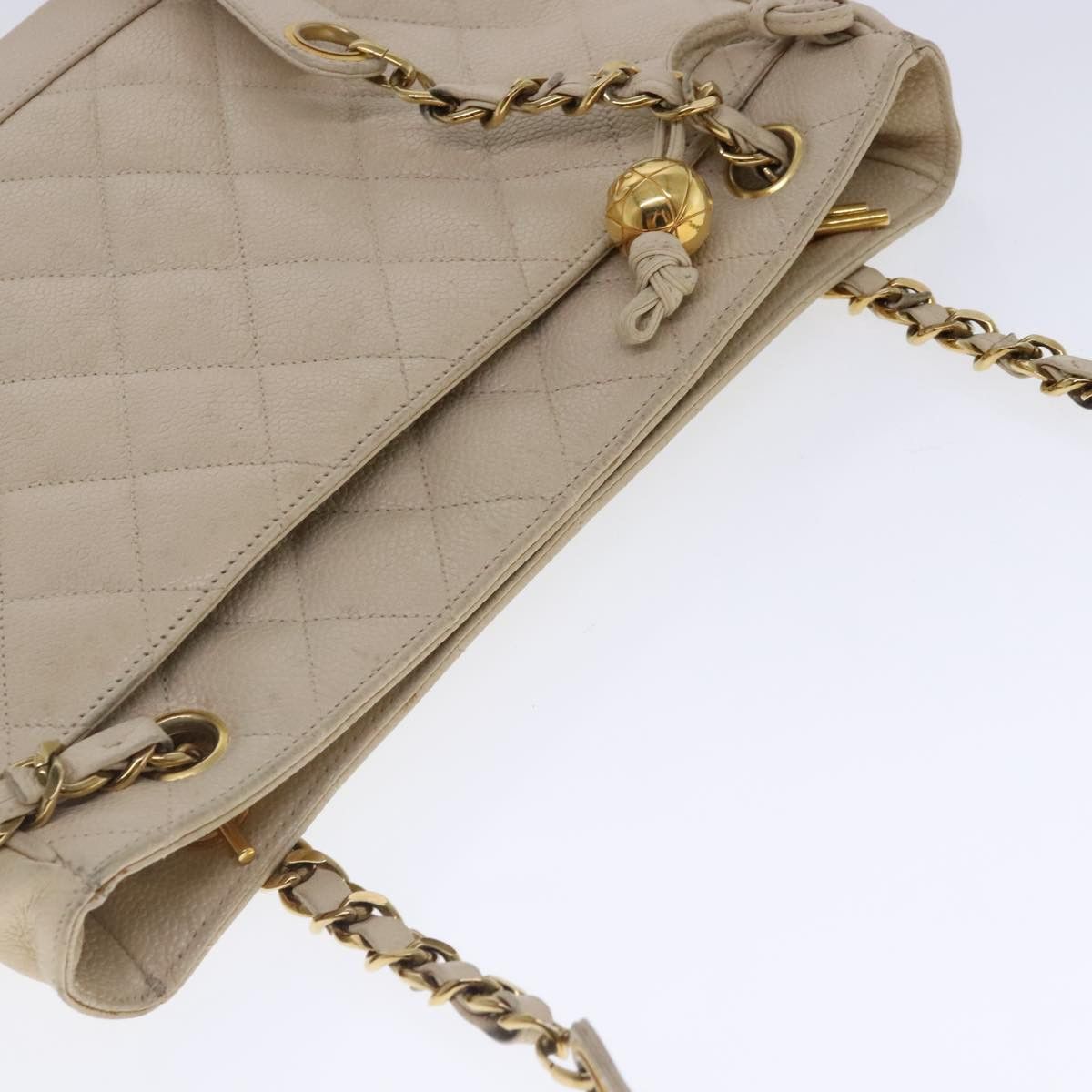 Chanel CHANEL Matelasse Chain Shoulder Bag Caviar Skin Beige CC Size ONE SIZE - 6 Thumbnail