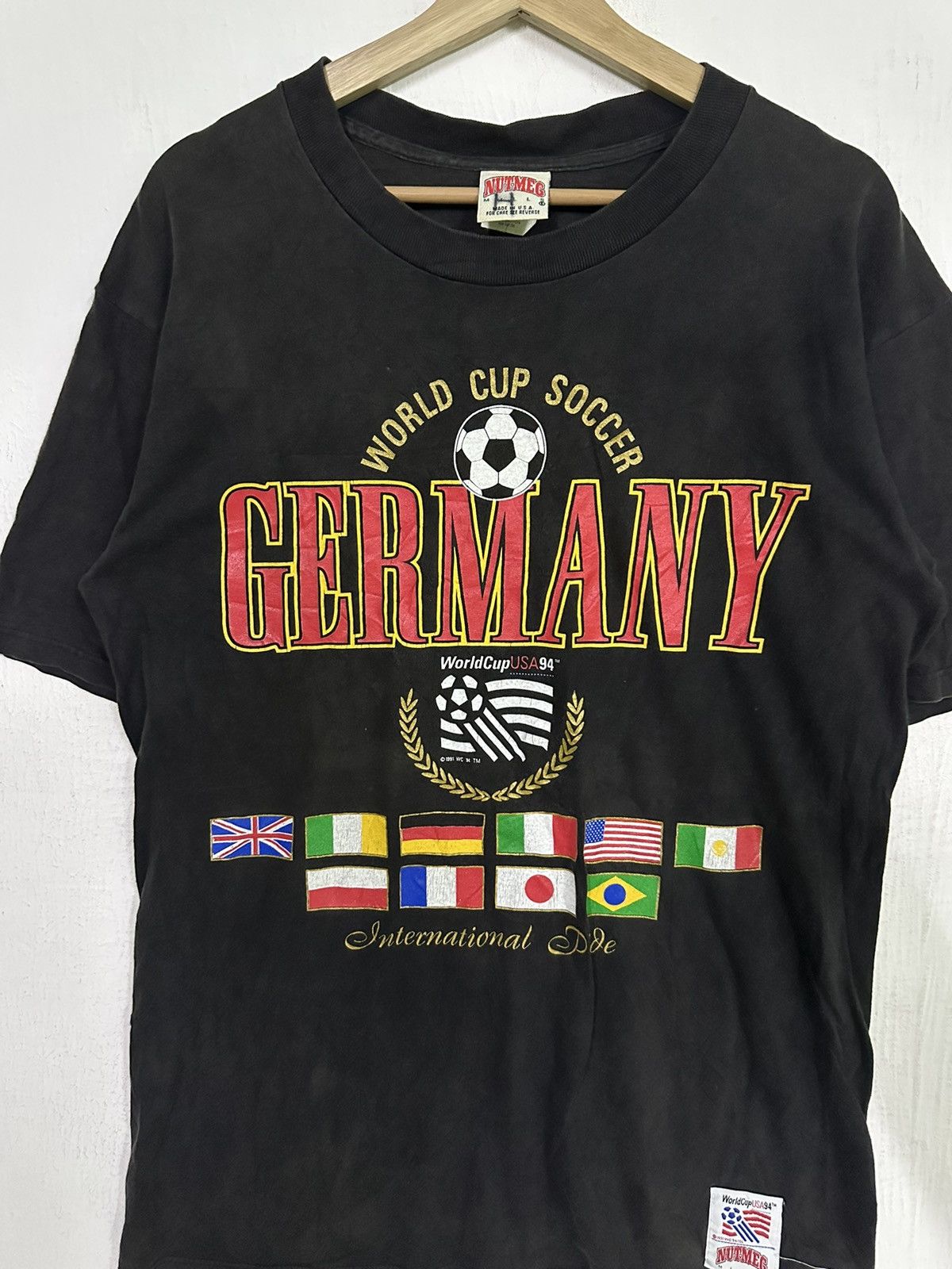 Vintage Vtg 90’s World Cup Soccer Germany x Nutmeg Mills Shirt Tee Size US S / EU 44-46 / 1 - 3 Thumbnail