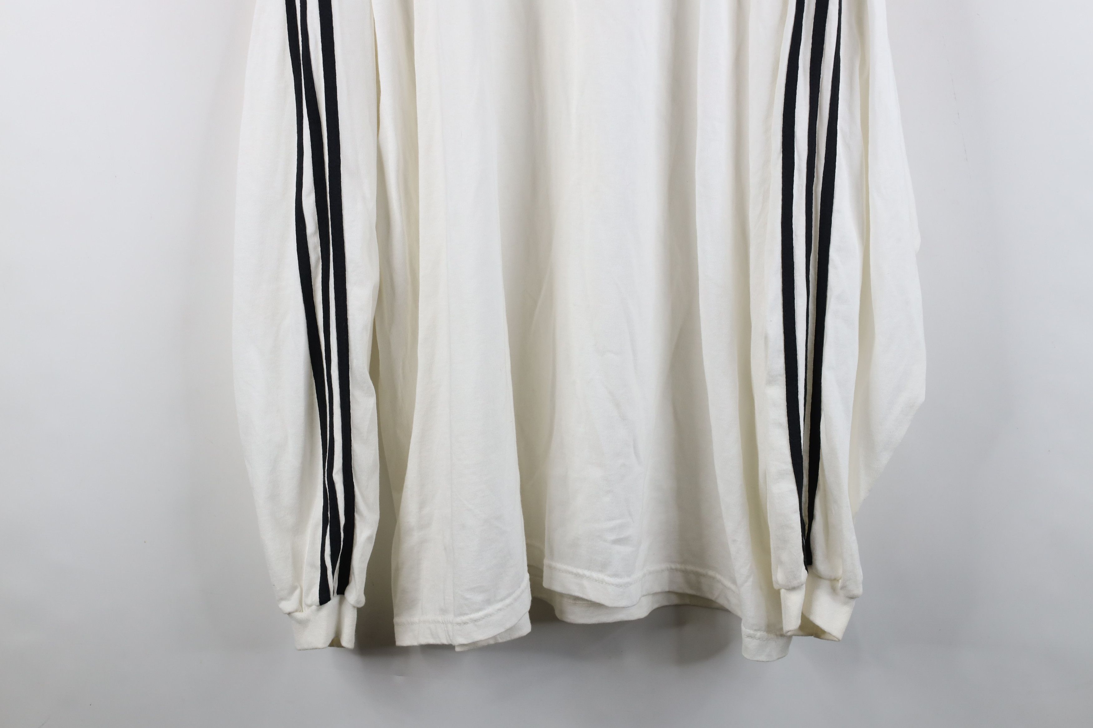 Adidas Deadstock Vintage 90s Adidas Long Sleeve T-Shirt White Size US XL / EU 56 / 4 - 3 Thumbnail