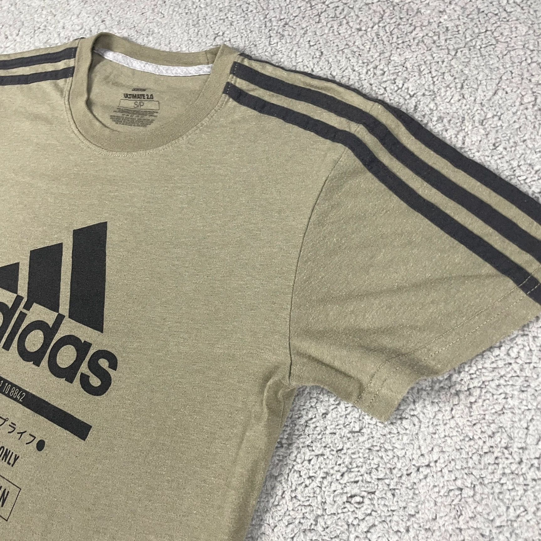 Adidas Adidas T-shirt Adult Small Ultimate 2.0 Workout Light Green Three Stripes Shirt Mens S Green Ultimates 2.0 Size US S / EU 44-46 / 1 - 5 Thumbnail