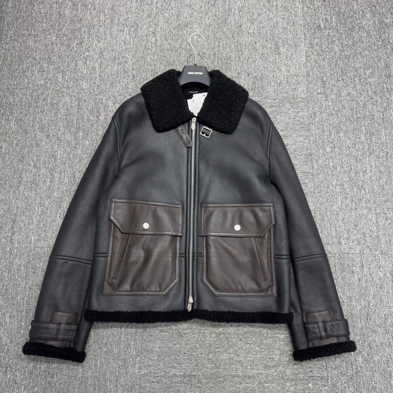 Hermes hermes leather shearling trim jacket Size US L / EU 52-54 / 3 - 1 Thumbnail