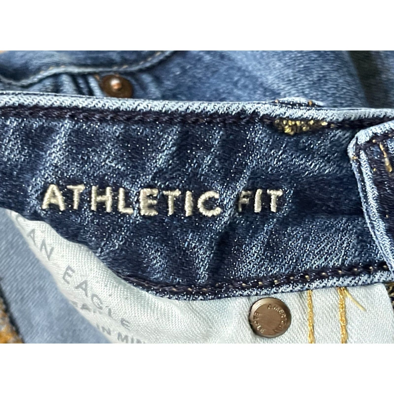 American Eagle Outfitters American Eagle Jeans Womens Size 29x32 Blue Denim Athletic Fit Straight Leg Regular 5-Pocket Size 29" - 5 Thumbnail