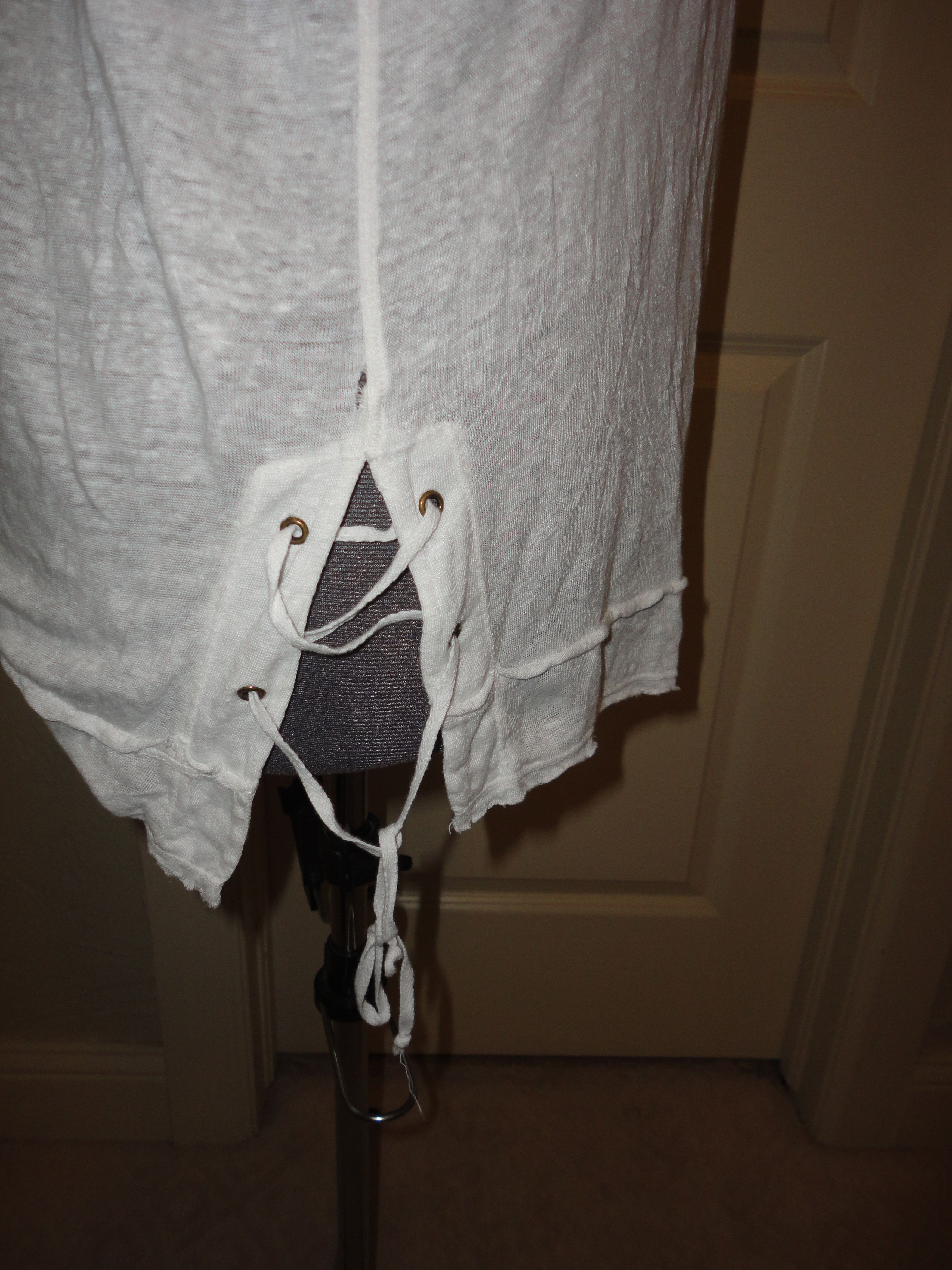 Other XCVI White Short-Sleeve White Linen Blouse Size S Size S / US 4 / IT 40 - 4 Thumbnail