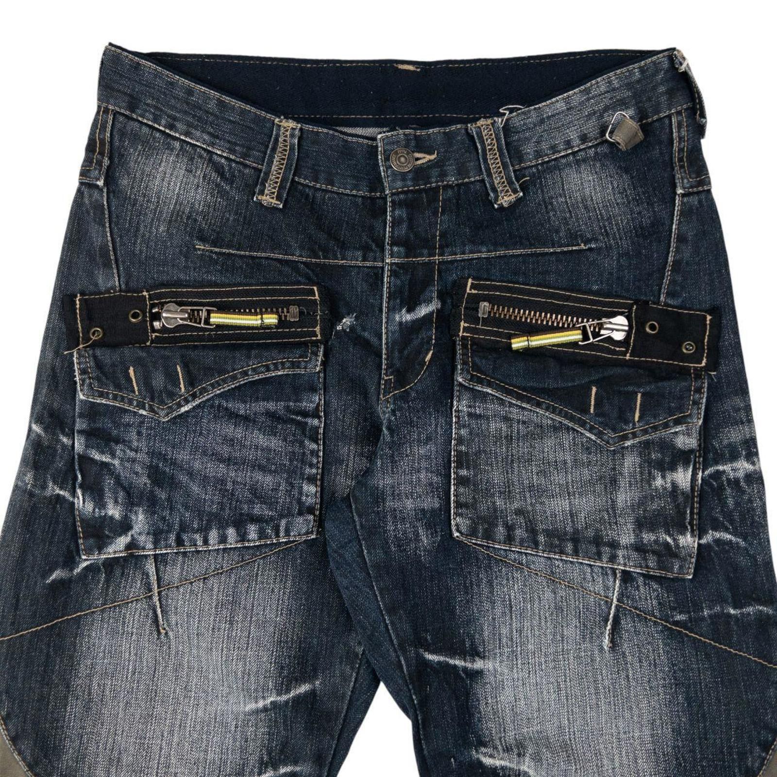 Other Vintage PPFM Multi Zip Denim Jeans Size W31 Size US 31 - 5 Thumbnail