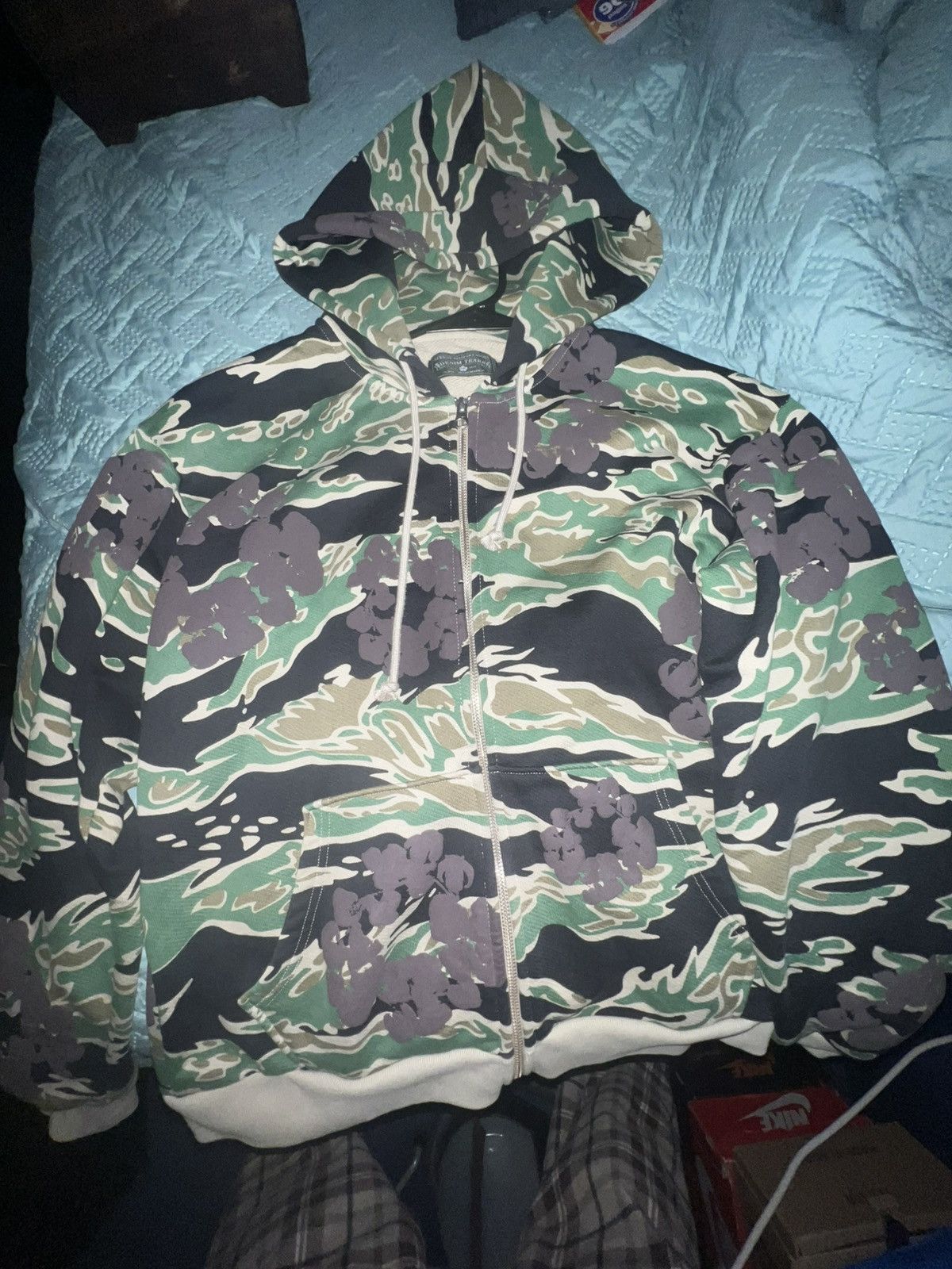 DENIM TEARS DENIM TEARS camo fleece zip up hoodie Size US M / EU 48-50 / 2 - 1 Thumbnail