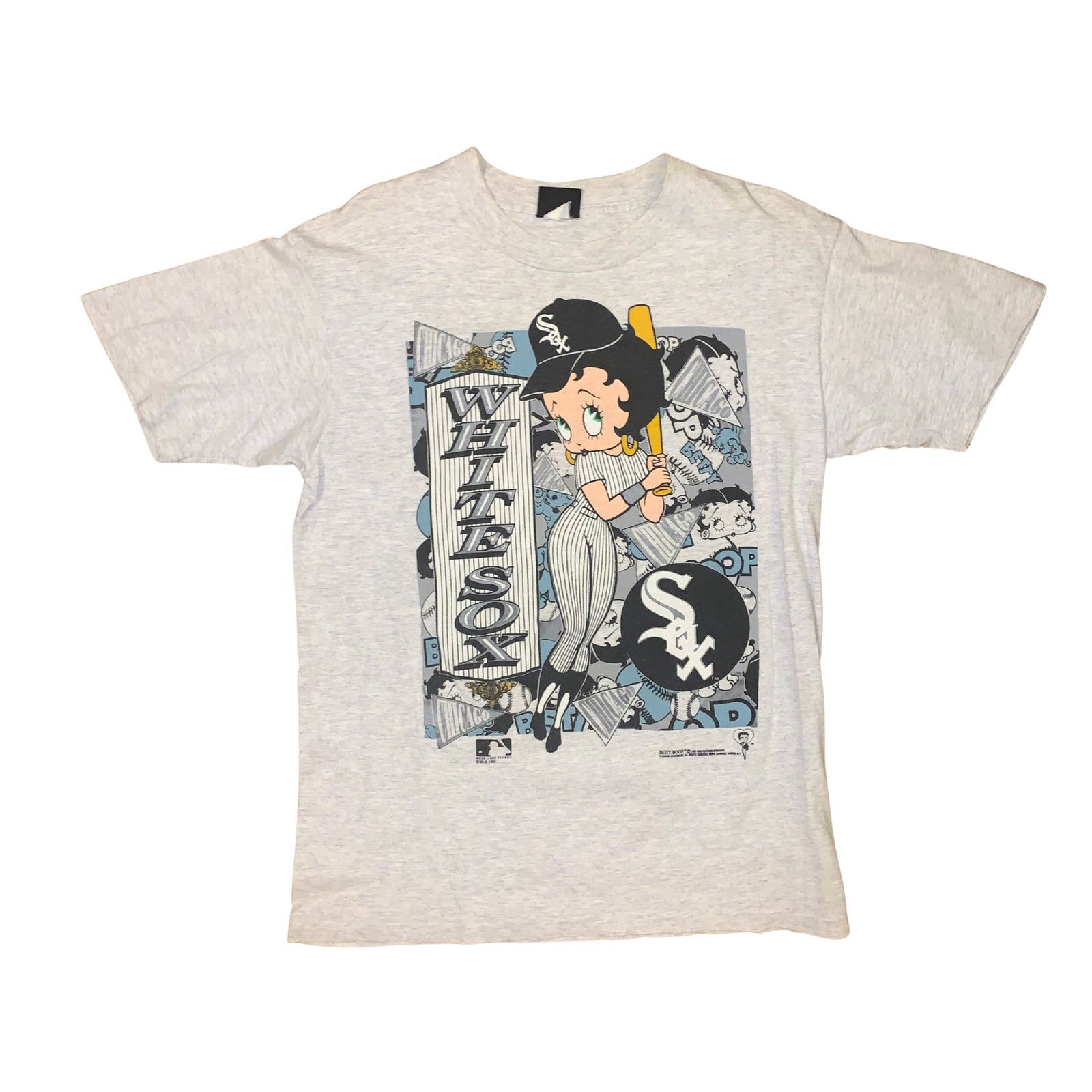 Changes × MLB × Vintage Vintage 1992 Betty Boop Chicago White Sox T-Shirt MLB Grey L Size US L / EU 52-54 / 3 - 3 Thumbnail