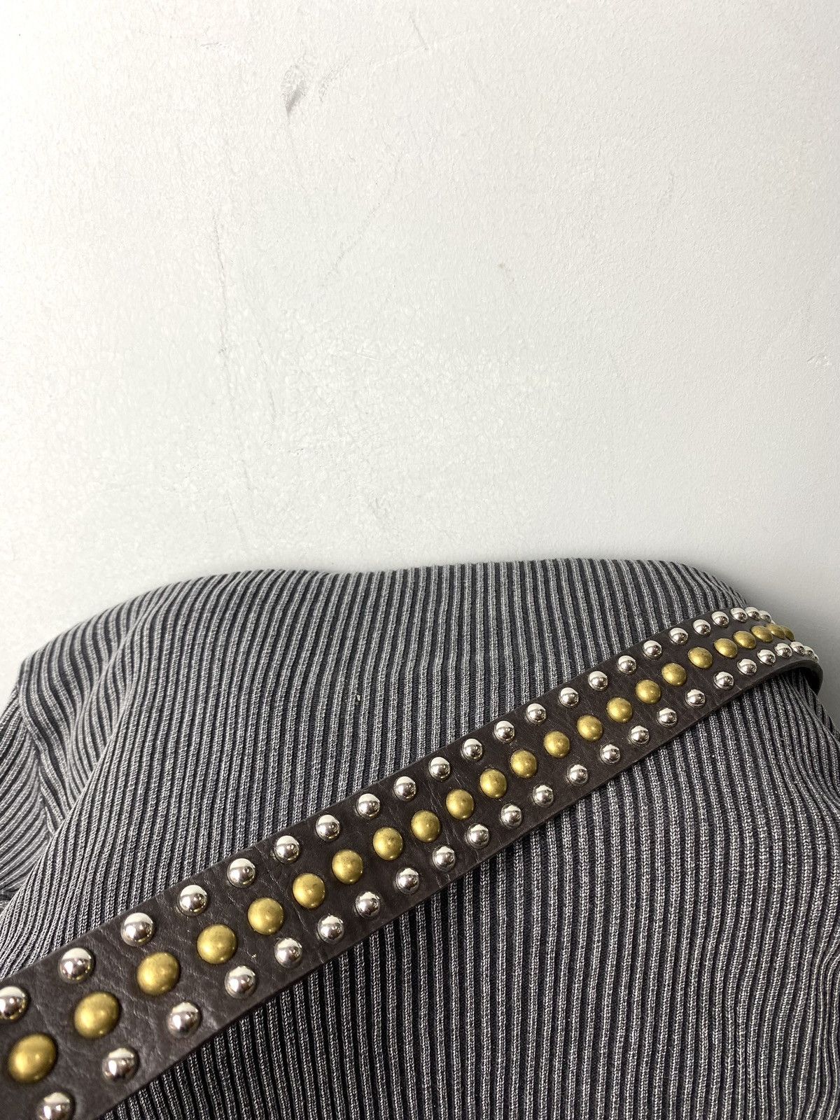 Japanese Brand × Vintage Y2K Vintage Metal Leather Belt Hype Drip Size ONE SIZE - 4 Thumbnail
