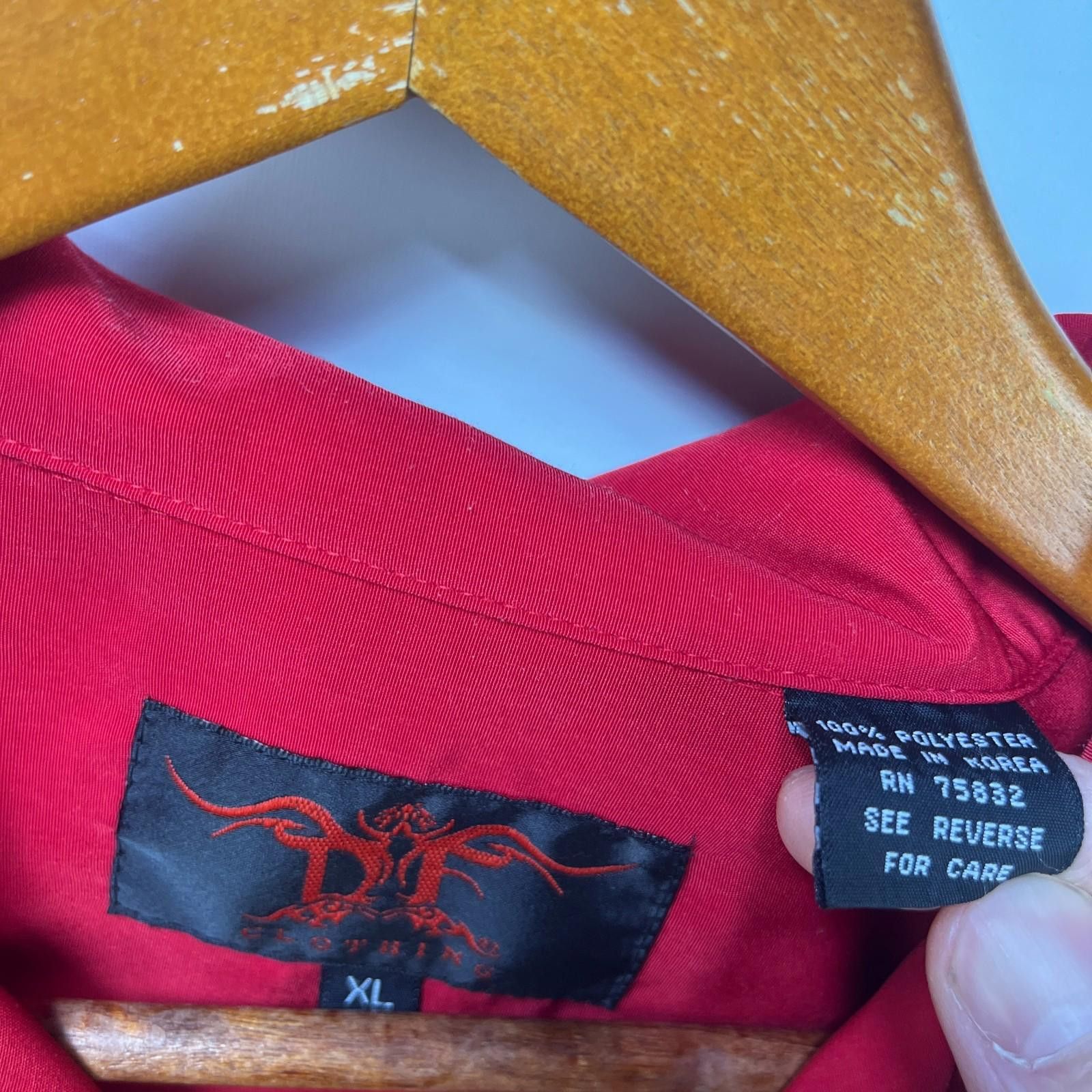 West Coast Choppers Vintage Red Flames Y2K Button Up Shirt Dragon XL Size US XL / EU 56 / 4 - 4 Thumbnail