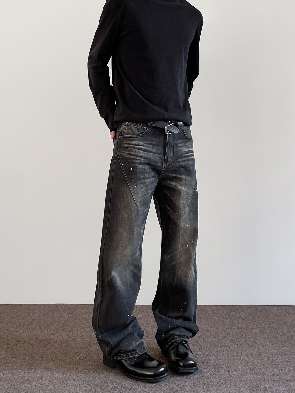Other Washed Bootcut Denim Jeans with Paint Splatter Detail Size US 32 / EU 48 - 1 Thumbnail