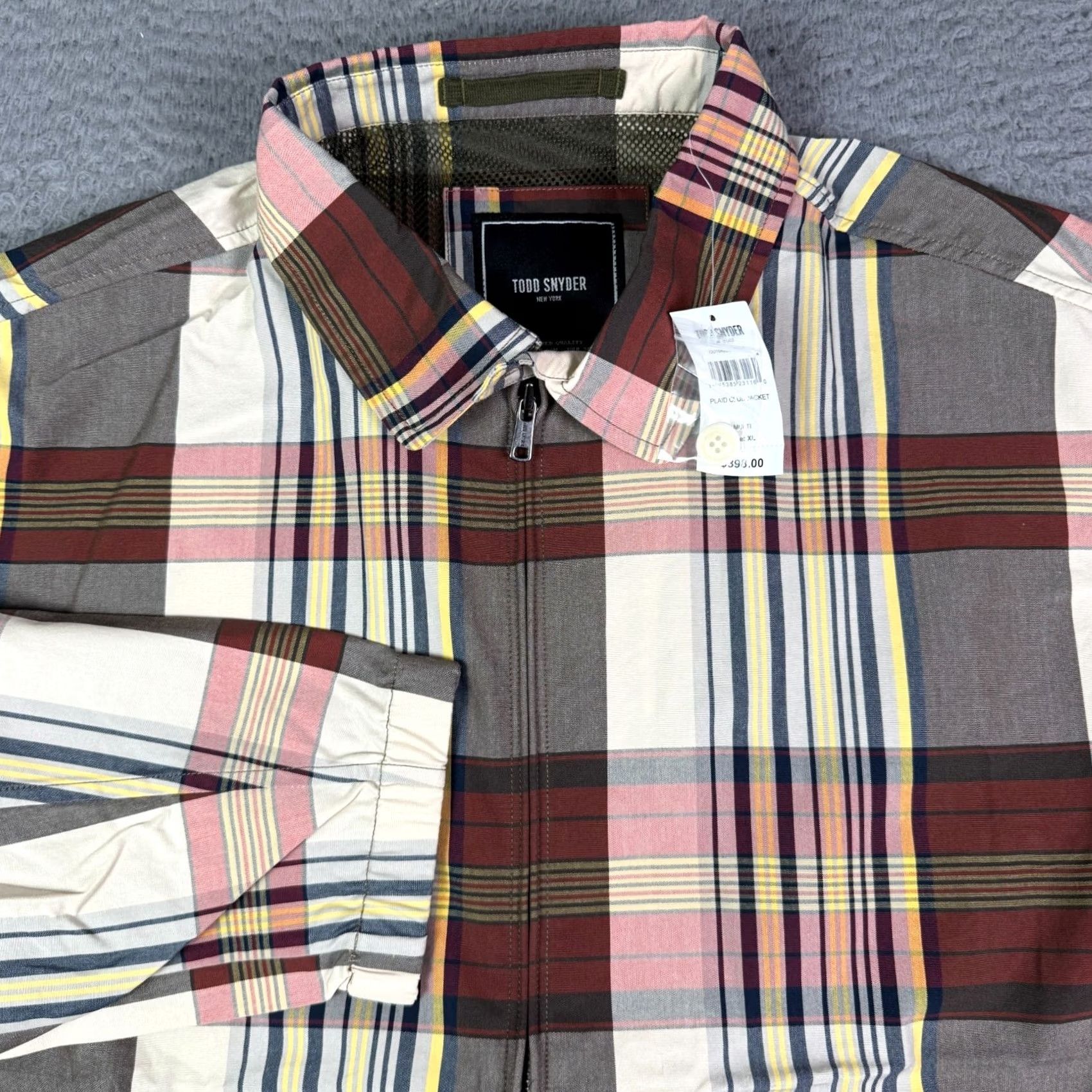 Todd Snyder Todd Snyder Plaid Club Jacket Mens XL Multicolor Full Zip Bomber Chinstrap NEW Size US XL / EU 56 / 4 - 2 Thumbnail