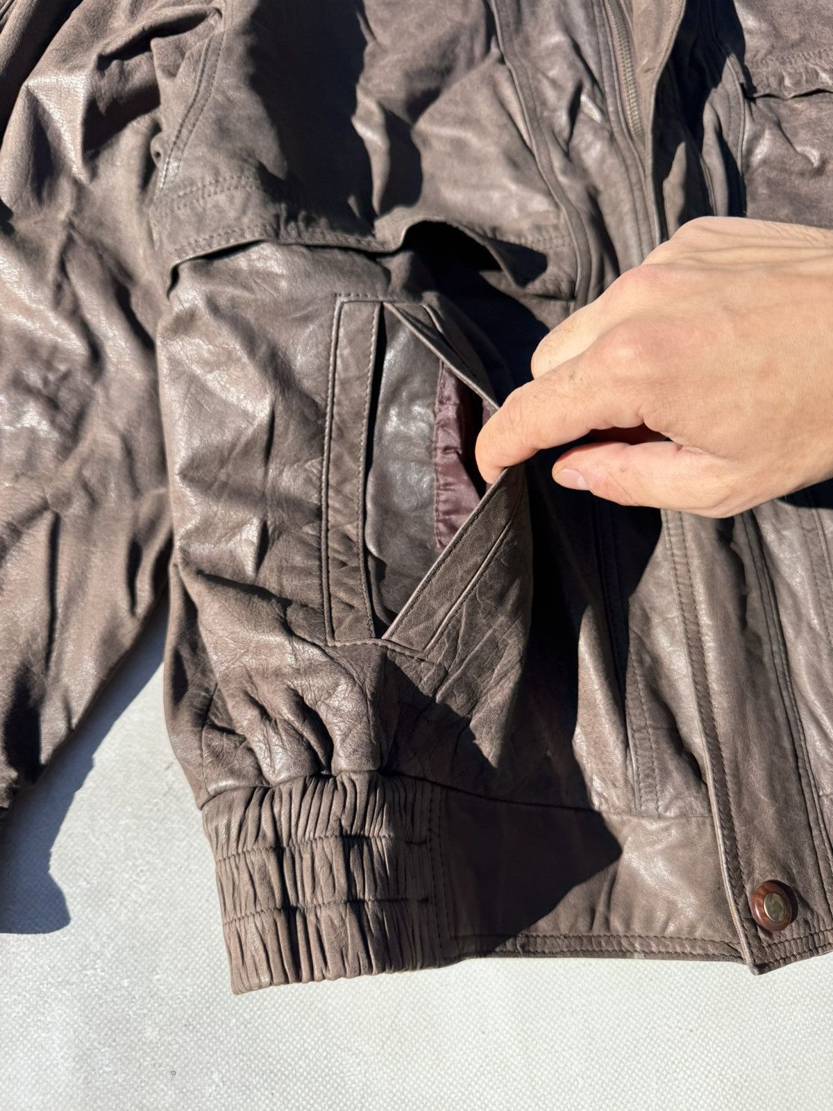 Leather Vintage Distressed Brown Leather Jacket Y2k Size US M / EU 48-50 / 2 - 4 Thumbnail