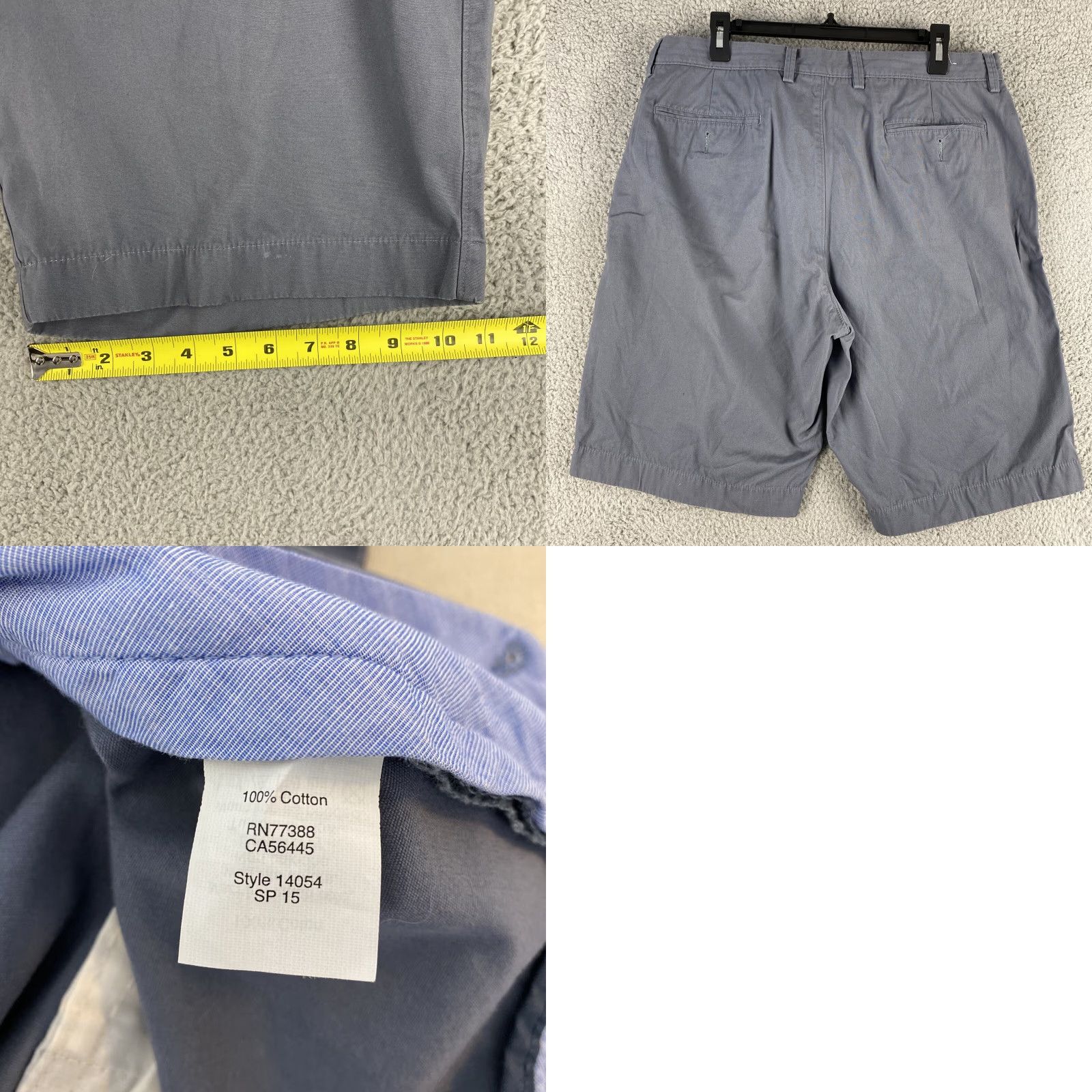 J.Crew VINTAGE J.CREW Shorts Men 36 Gray Chino Cotton Casual Men's Apparel Size US 36 / EU 52 - 8 Thumbnail