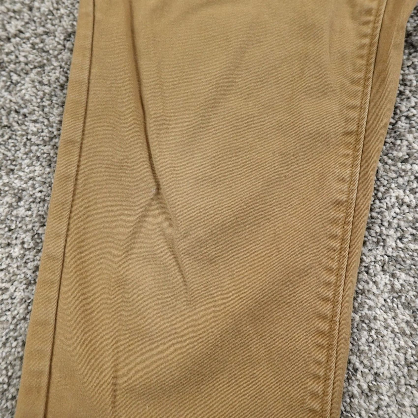 Vintage Urban Pipeline Pants Mens 30X30 Chino Slim Straight Brown Cotton Spandex Slim Straight Casual Workwear 30 Regular Mens Brown Size US 30 / EU 46 - 3 Thumbnail