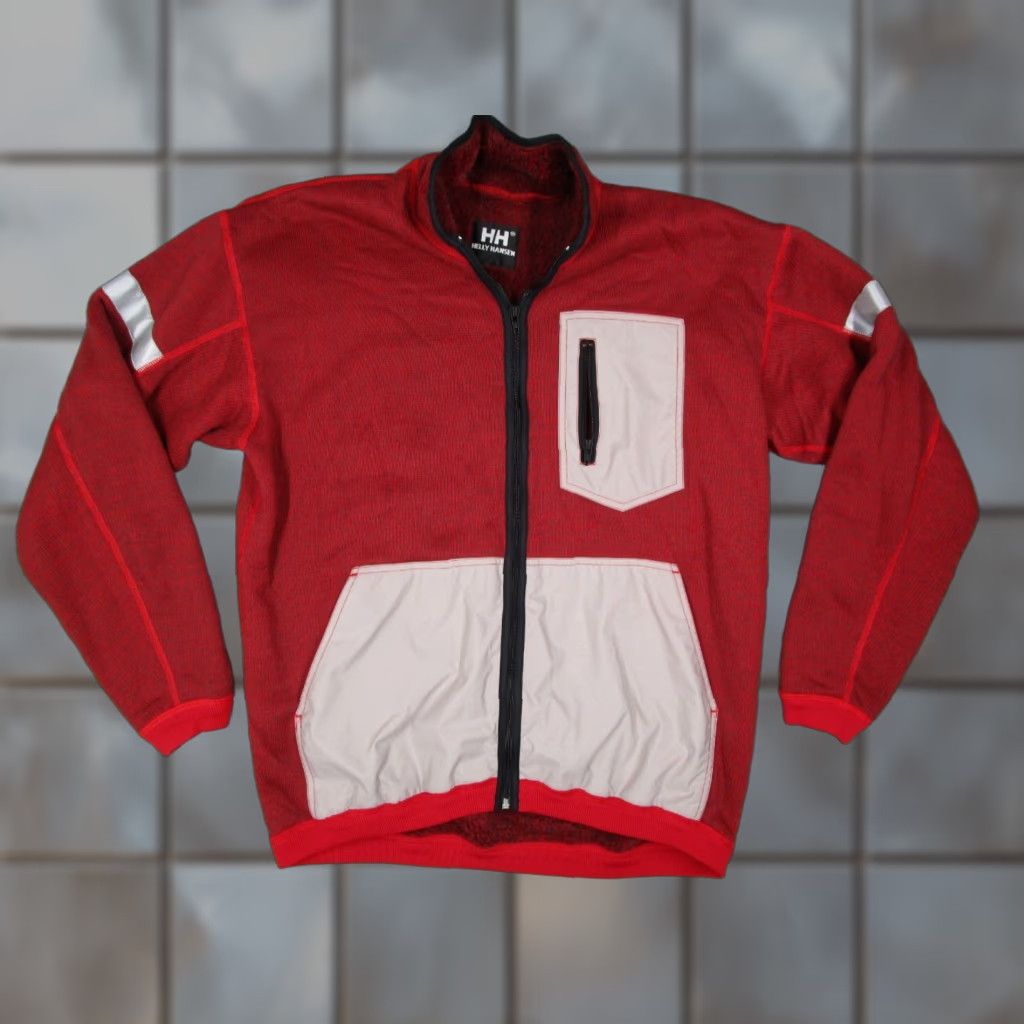 Helly Hansen Helly Hansen Jacket Mens Large Red Full Zip Fleece Outdoor City Classic Bomber Jacket Zip Pockets Zipper Size US L / EU 52-54 / 3 - 1 Thumbnail