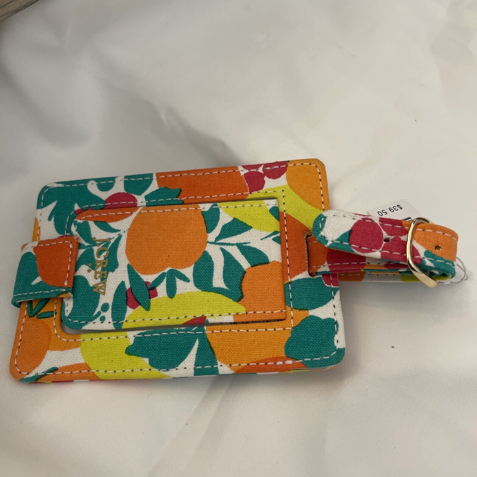 Other J. Crew Factory Printed Luggage Tag White Guava Bright Kiwi Size ONE SIZE - 5 Thumbnail