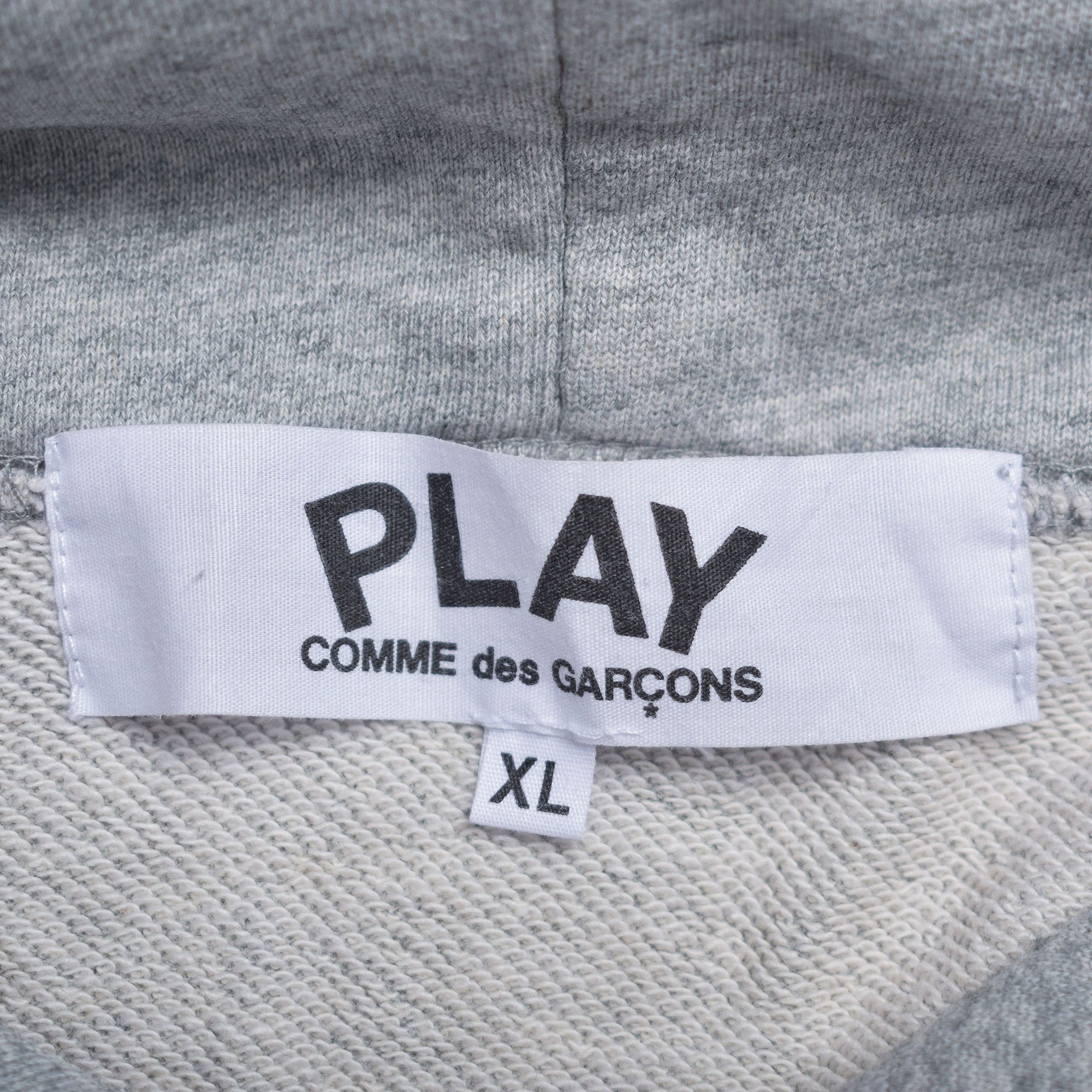 Comme des Garcons × Nike COMME des GARÇONS PLAY x NIKE GRAY HOODIE XL Size US XL / EU 56 / 4 - 3 Thumbnail