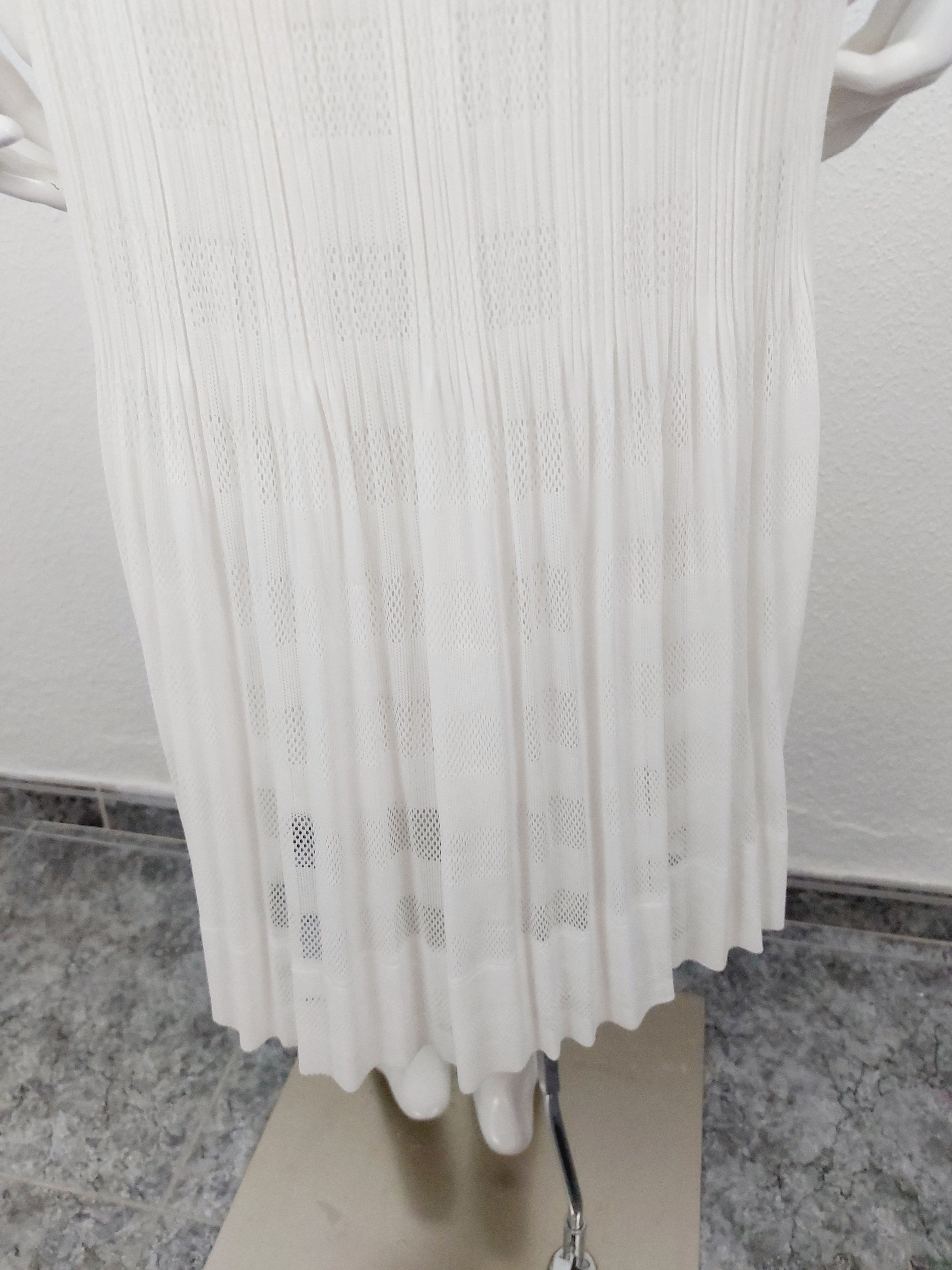 Issey Miyake Issey Miyake Pleats Please White Wedding Dress Set Size ONE SIZE - 5 Thumbnail