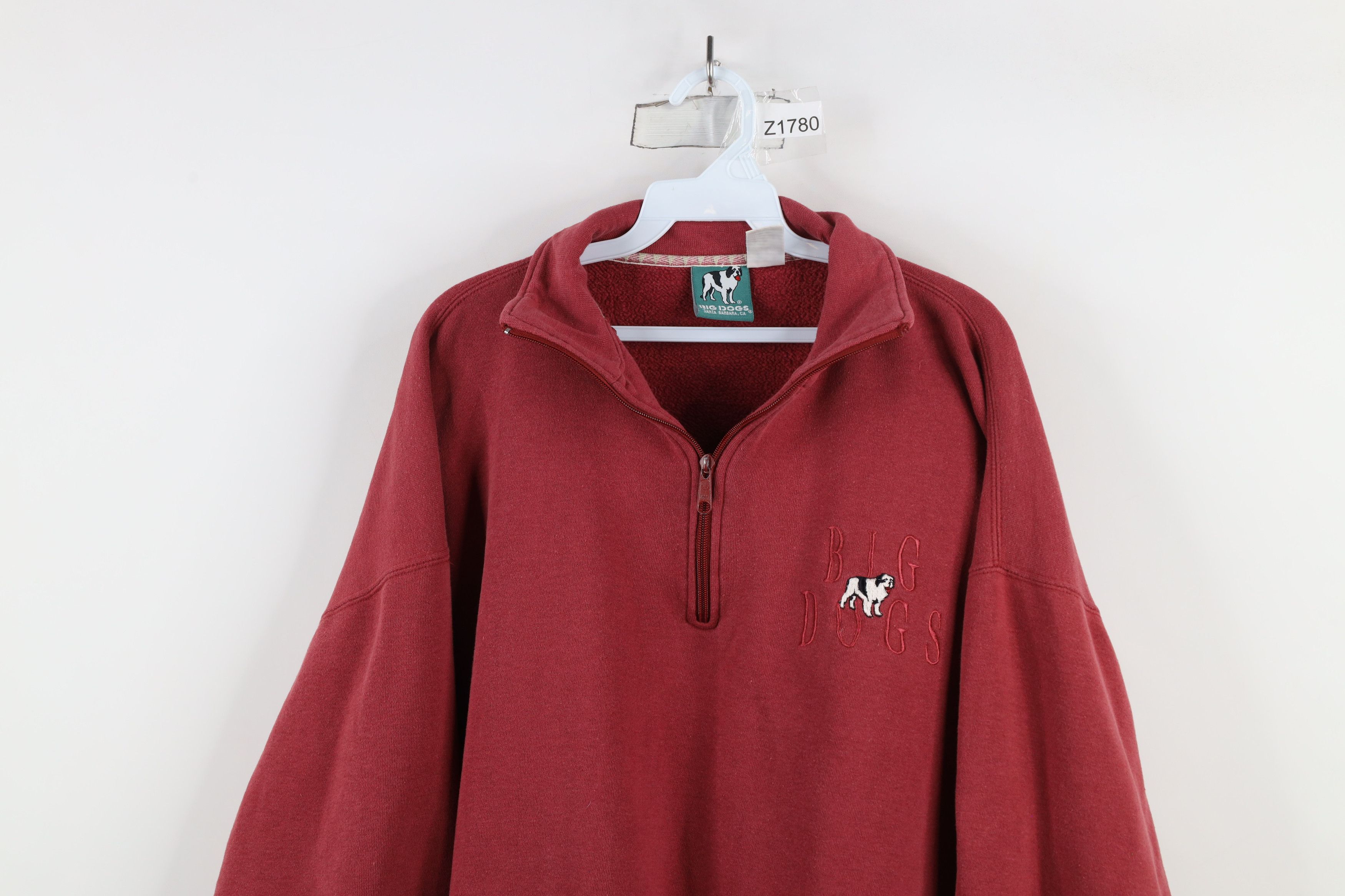 Big Dogs × Vintage Vintage 90s Big Dogs Spell Out Half Zip Pullover Sweatshirt Size US L / EU 52-54 / 3 - 2 Thumbnail