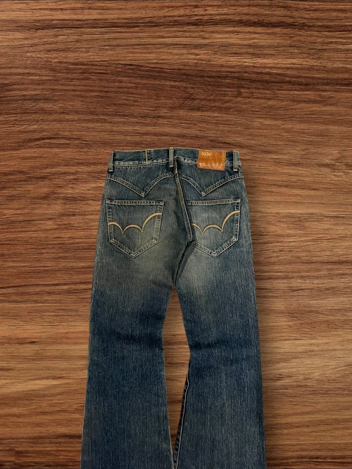 Edwin × If Six Was Nine × Le Grande Bleu (L.G.B.) ⚡️Flare⚡️Vintage Edwin 503SS3 Grunge Style Mud Washed Jeans Size US 29 - 8 Thumbnail